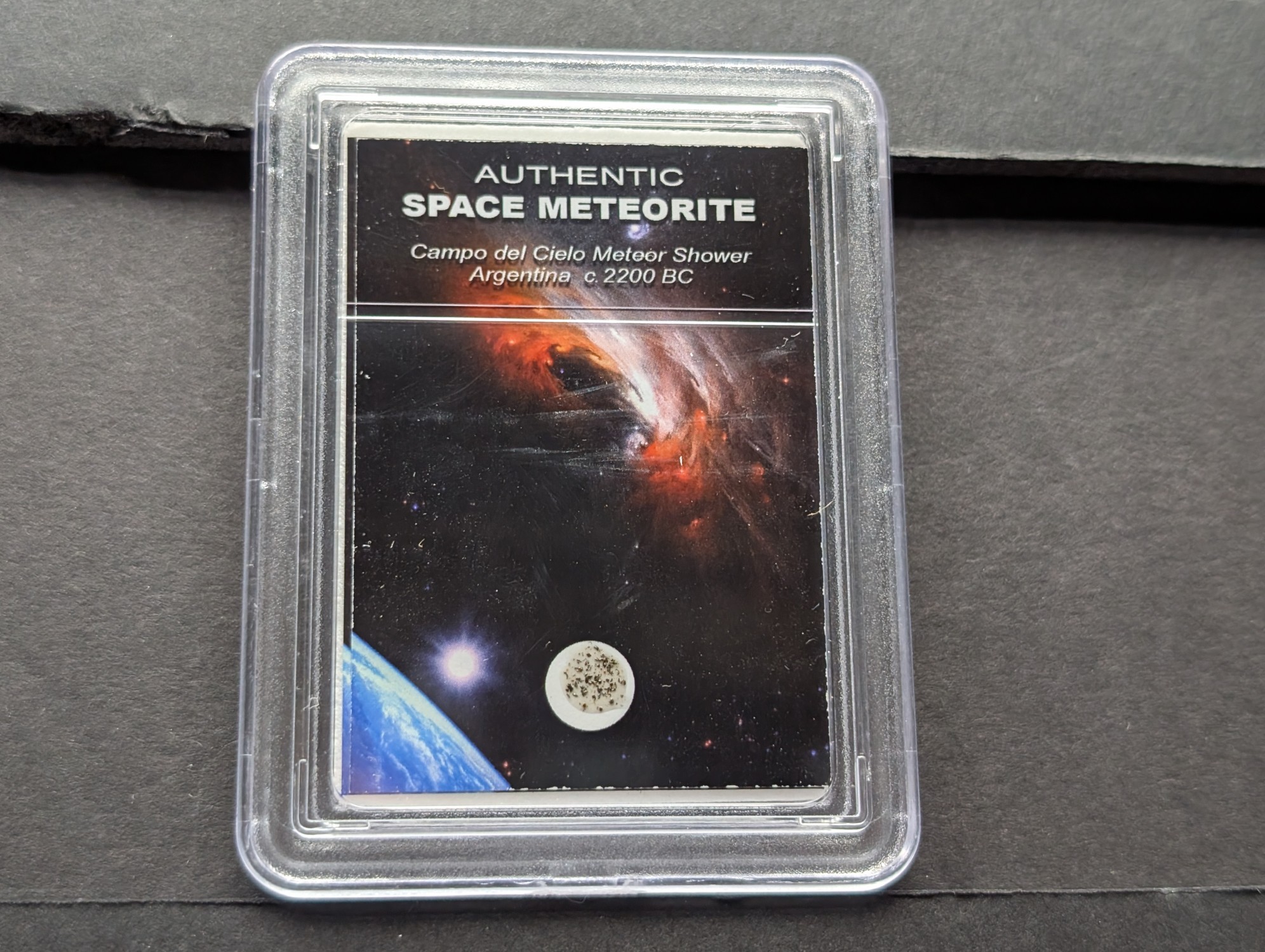 Authentic Campo del Cielo Argentina Meteor Shower & Meteorite Space Rock (2 PCS) - Slabbed International Numismatic Bureau