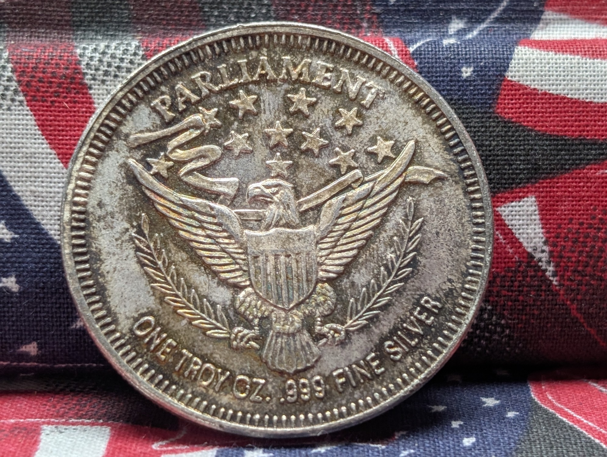 1 Troy Oz. .999 FINE SILVER Morgan Dollar Designed Round