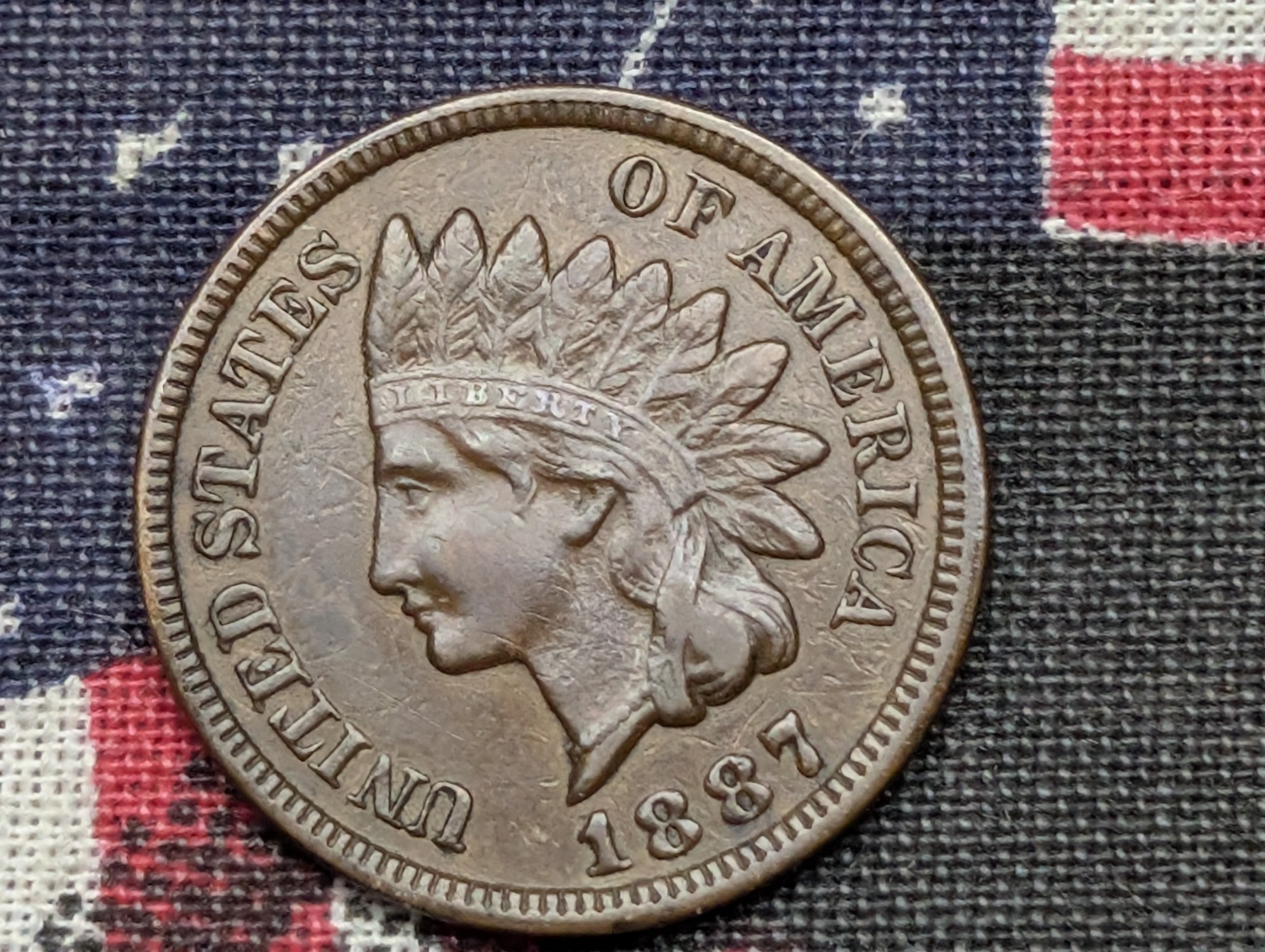 1887 Indian Head Cent - VF+