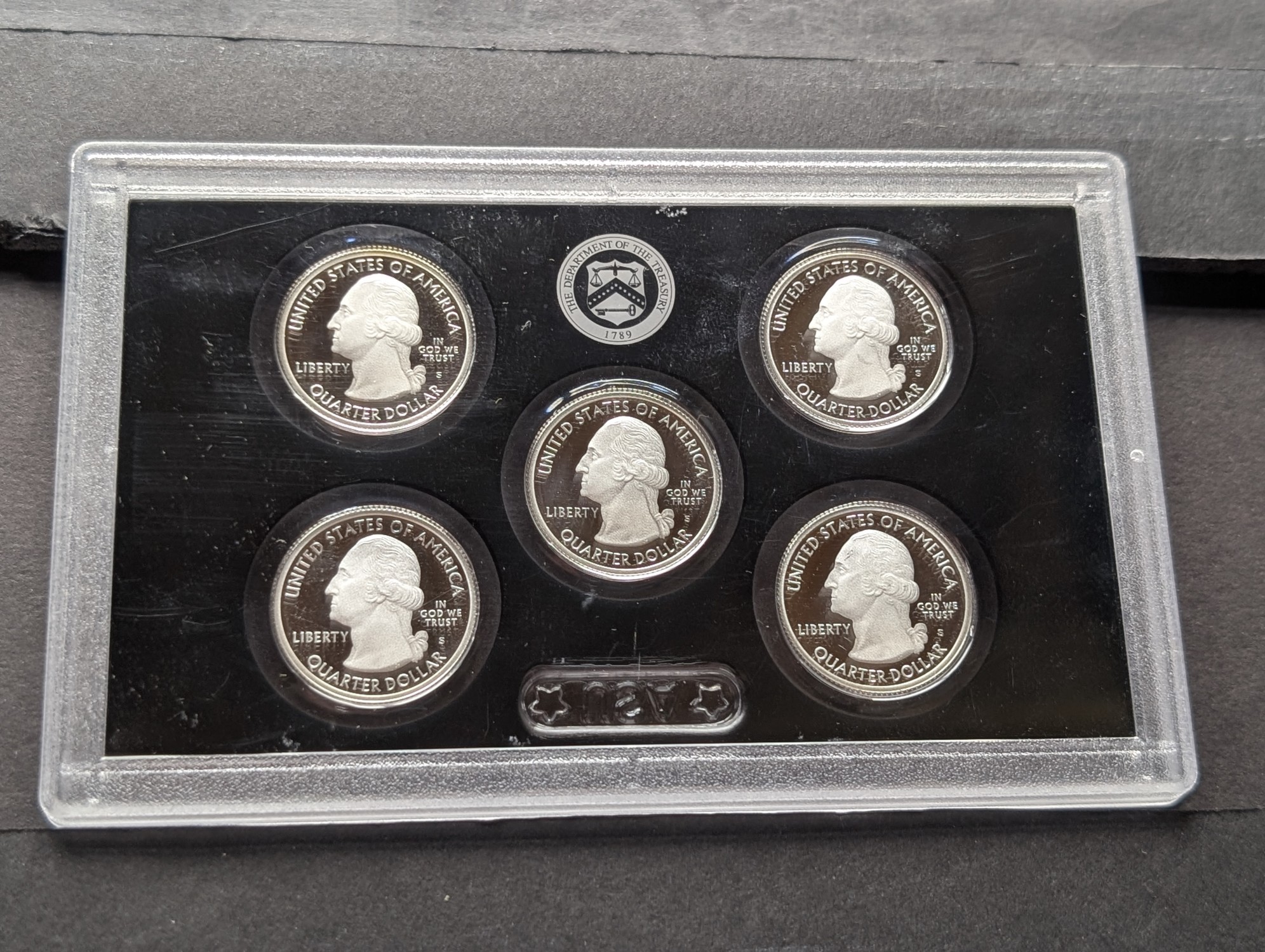 2004-S State & 2019-S ATB U.S. Mint SILVER PROOF Quarter Sets in Government Plastic - 2019 Does Not Have Box or COA