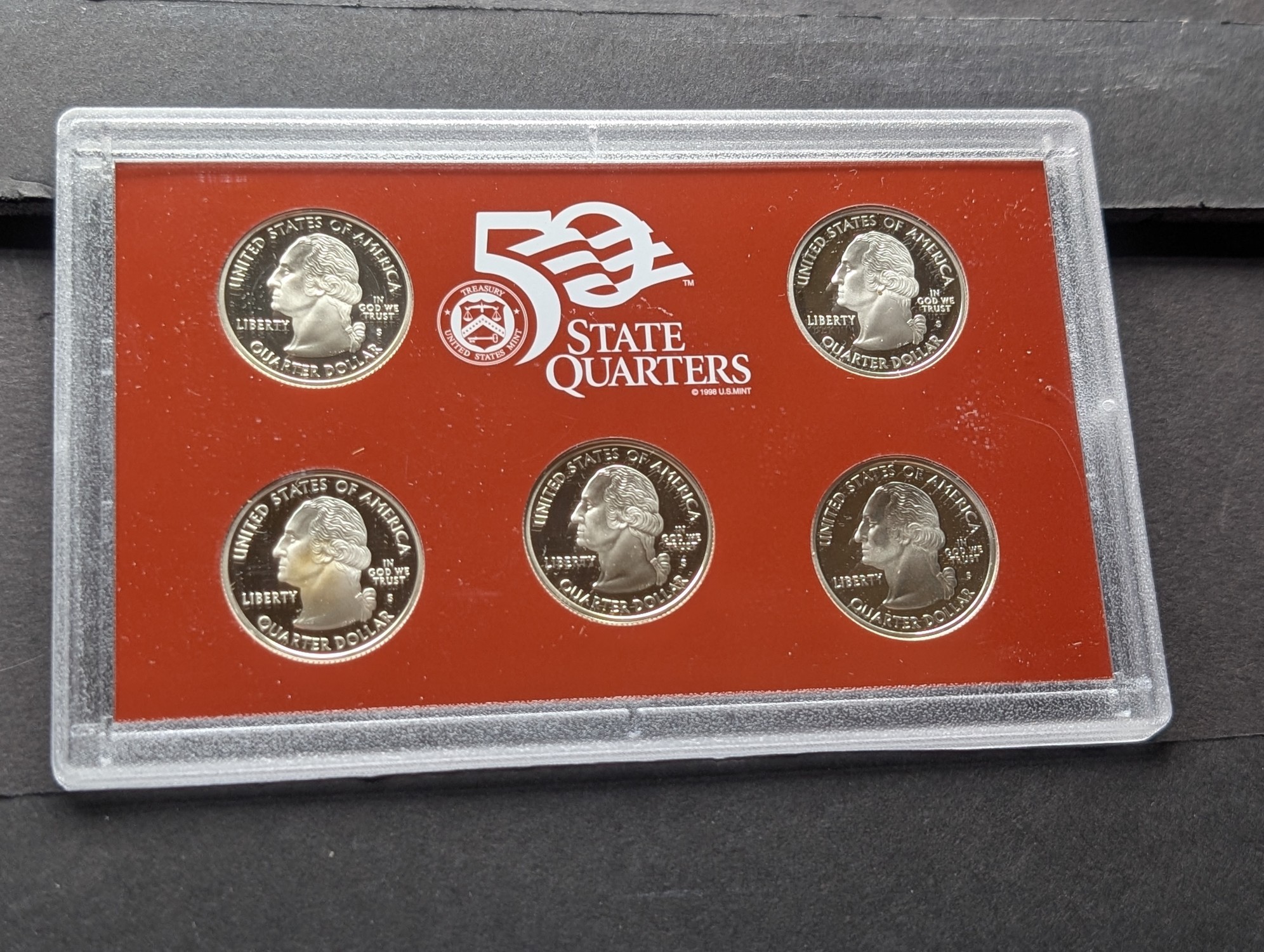 2004-S State & 2019-S ATB U.S. Mint SILVER PROOF Quarter Sets in Government Plastic - 2019 Does Not Have Box or COA