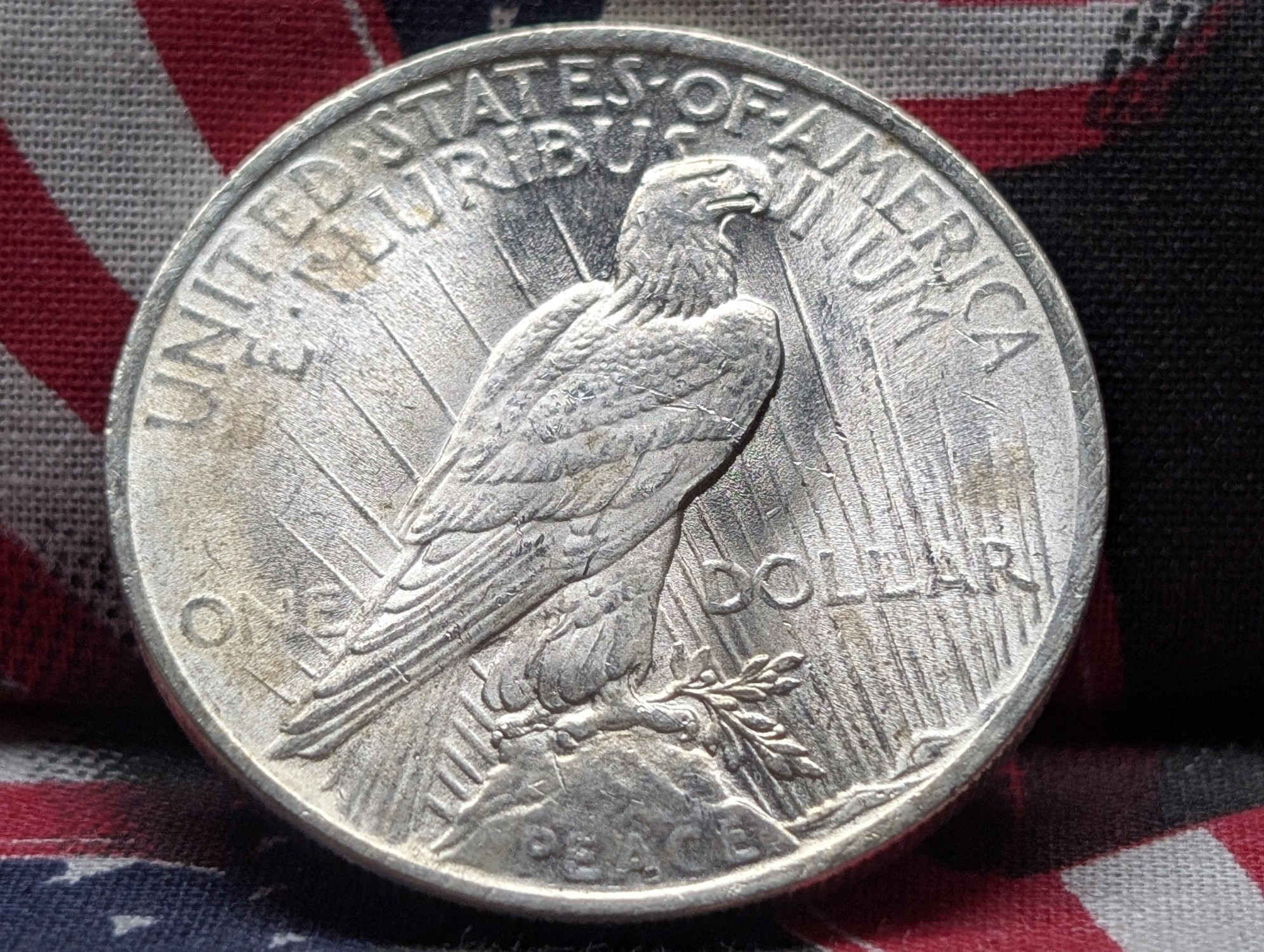 XF - 1923 Peace 90% Silver Dollar