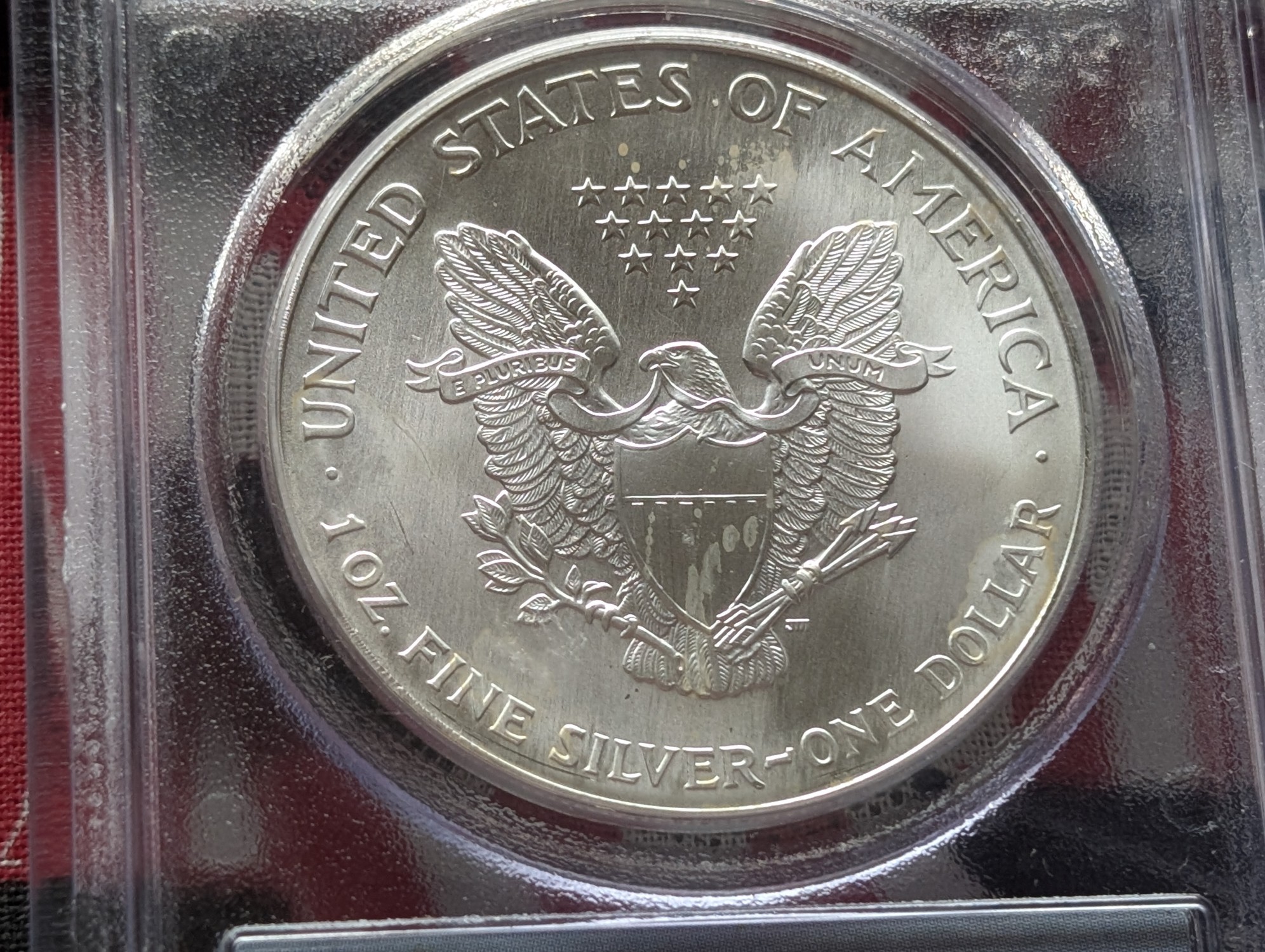 2001 American Silver Eagle 1 Troy Oz. .999 Silver - PCGS GEM UNC - WTC Ground Zero Recovery