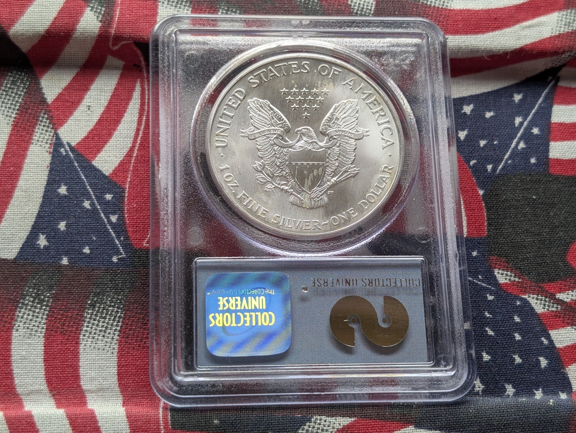 2001 American Silver Eagle 1 Troy Oz. .999 Silver - PCGS GEM UNC - WTC Ground Zero Recovery