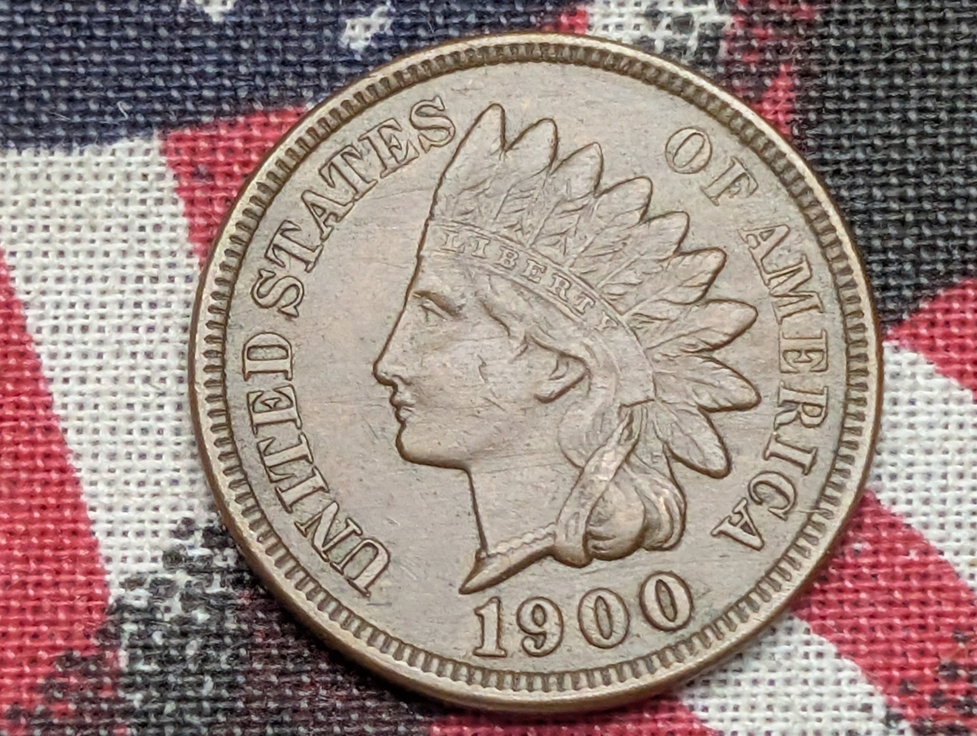 AU - 1900 Indian Head Cent