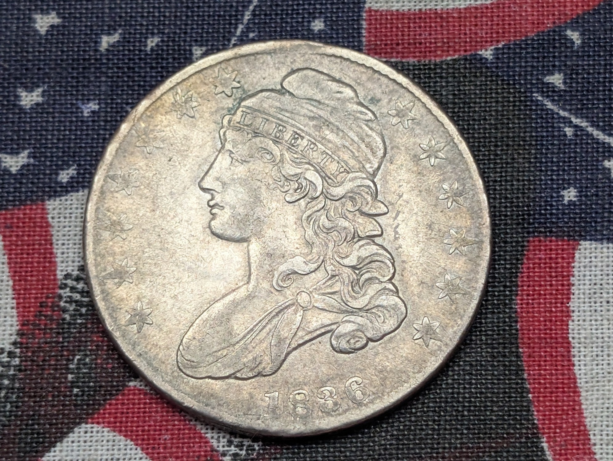 1836 Capped Bust Silver Half Dollar