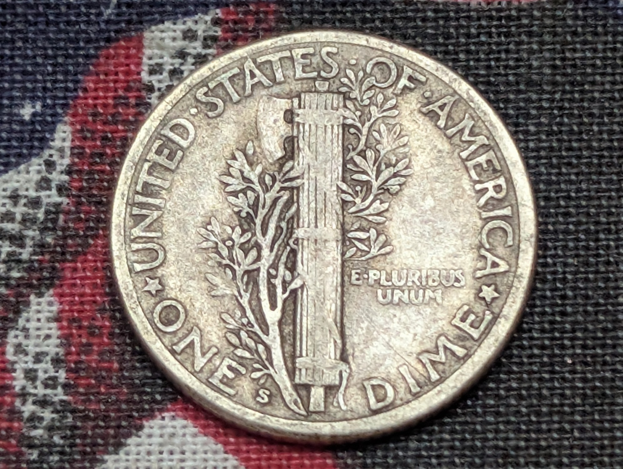 VF - 1928-S Mercury 90% Silver Dime