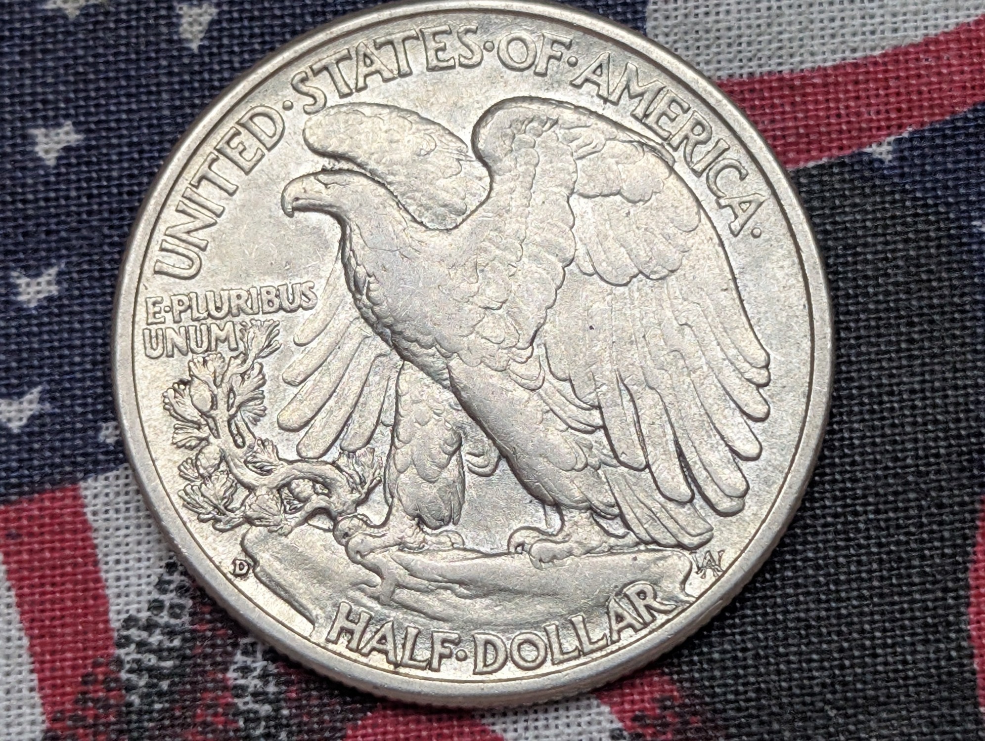 1938-D Walking Liberty 90% Silver Half Dollar - KEY DATE!