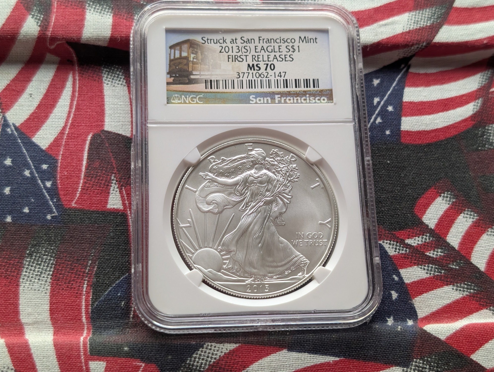 2013-(S) American Silver Eagle 1 Troy Oz. .999 Silver - NGC MS70 First Release