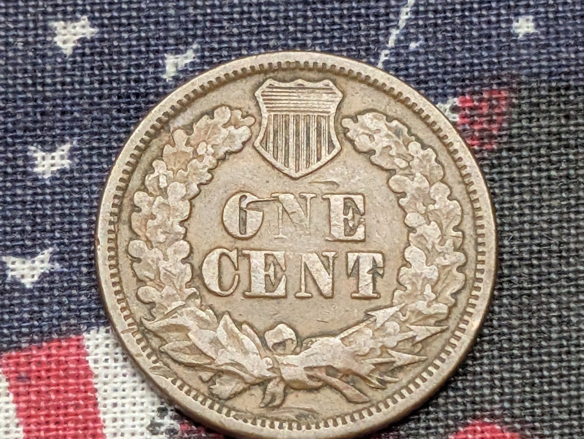 FINE - 1867 Indian Head Cent w/ Scratch