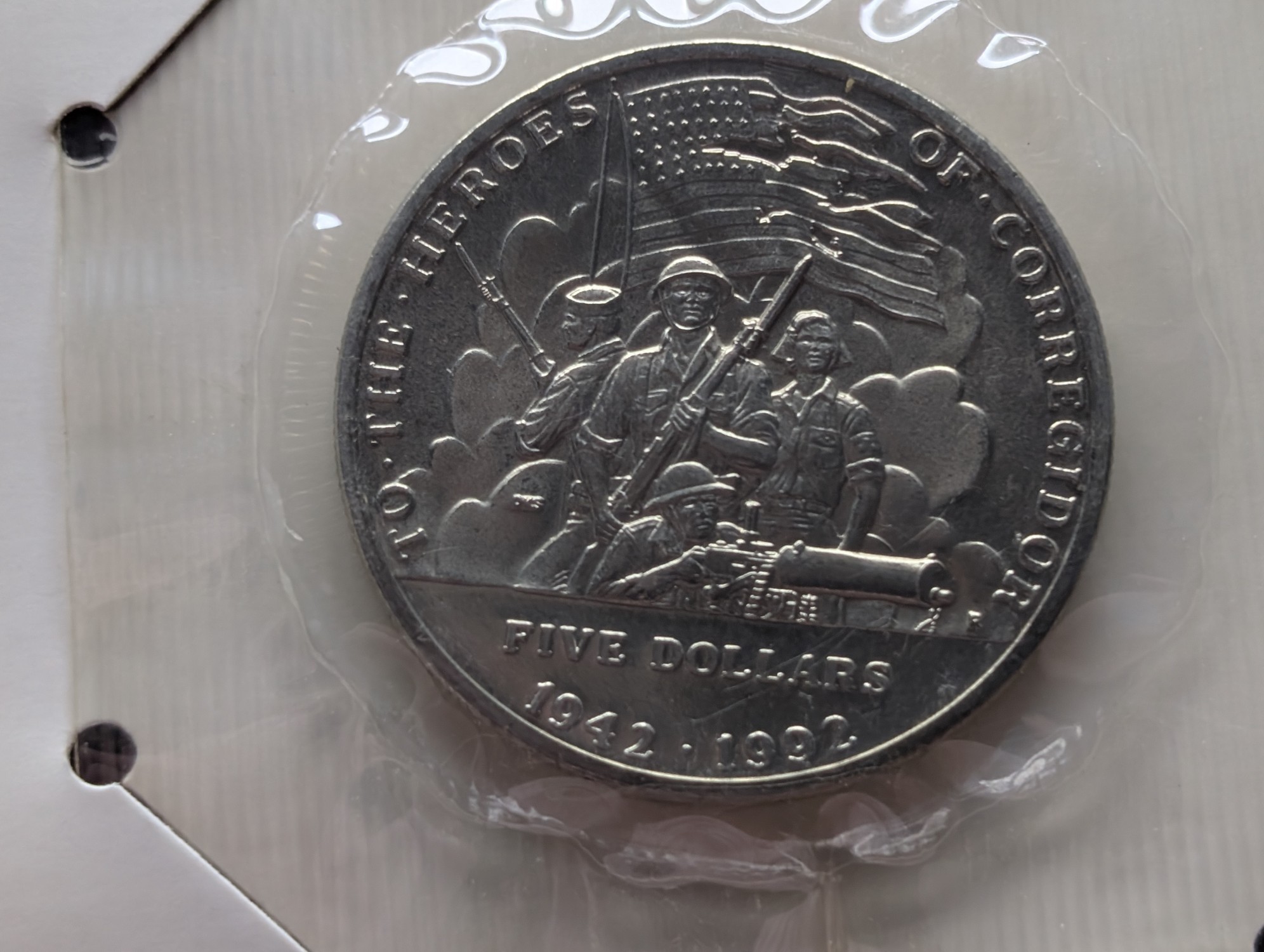 1992 Marshall Islands $5 To The Heroes of Corregidor & 1995 Marshall Islands $5 Marilyn Monroe - Both in Info Displays w/ COA