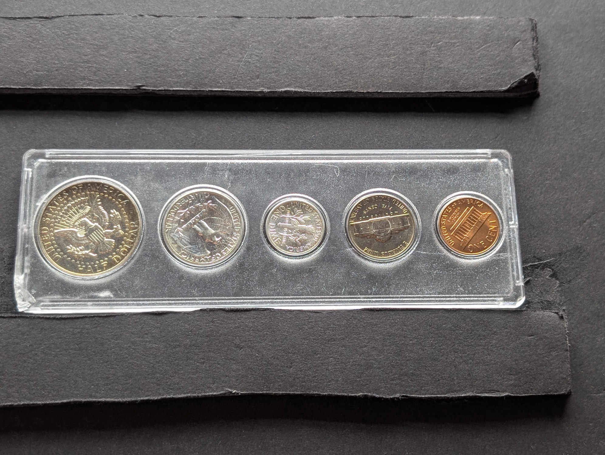 1964 Year U.S. Coin Set in Whitman Case - Includes (3) 90% Silver Coins