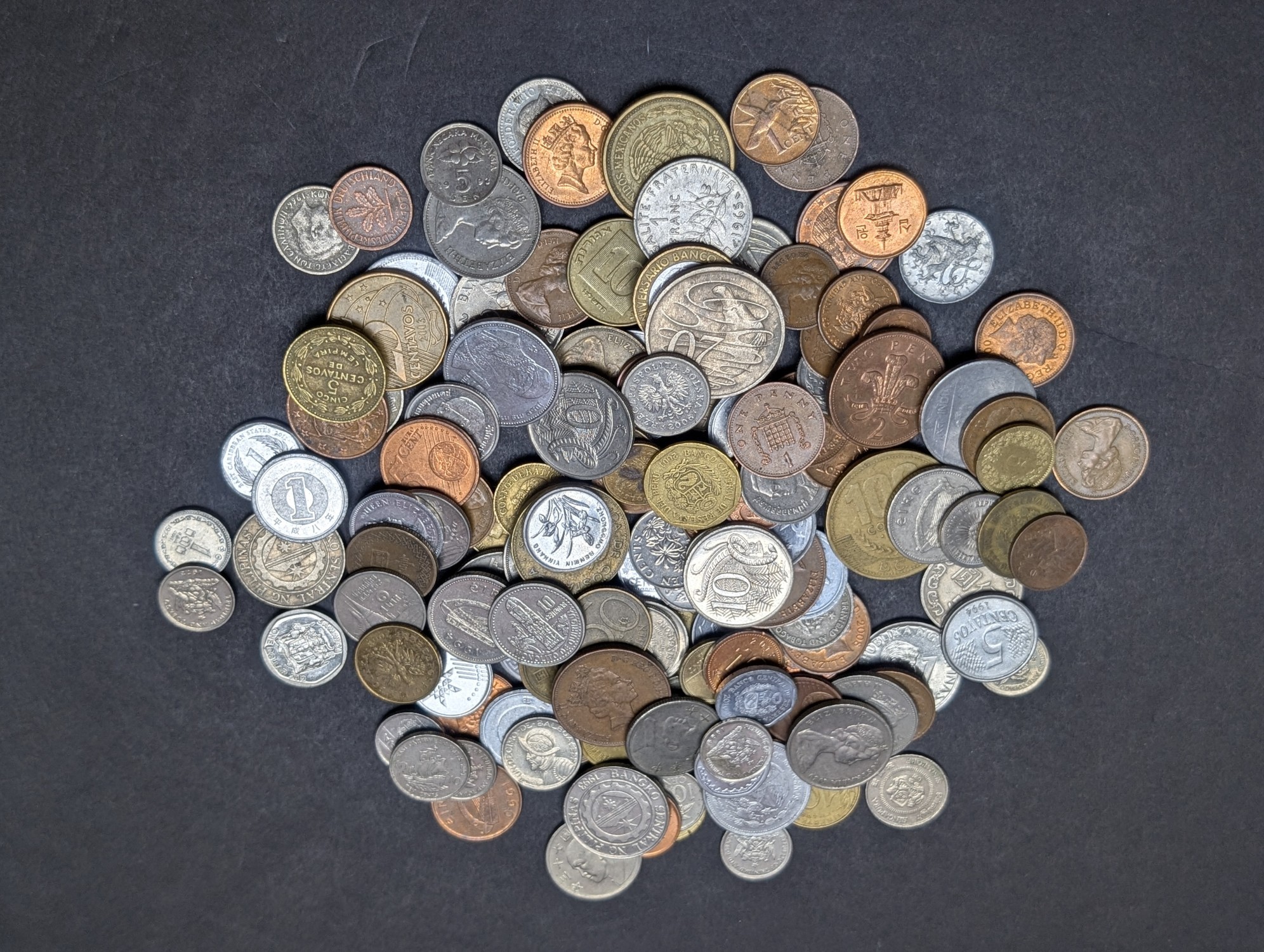 1.0 Lbs. of Various Vintage & Modern World Coins