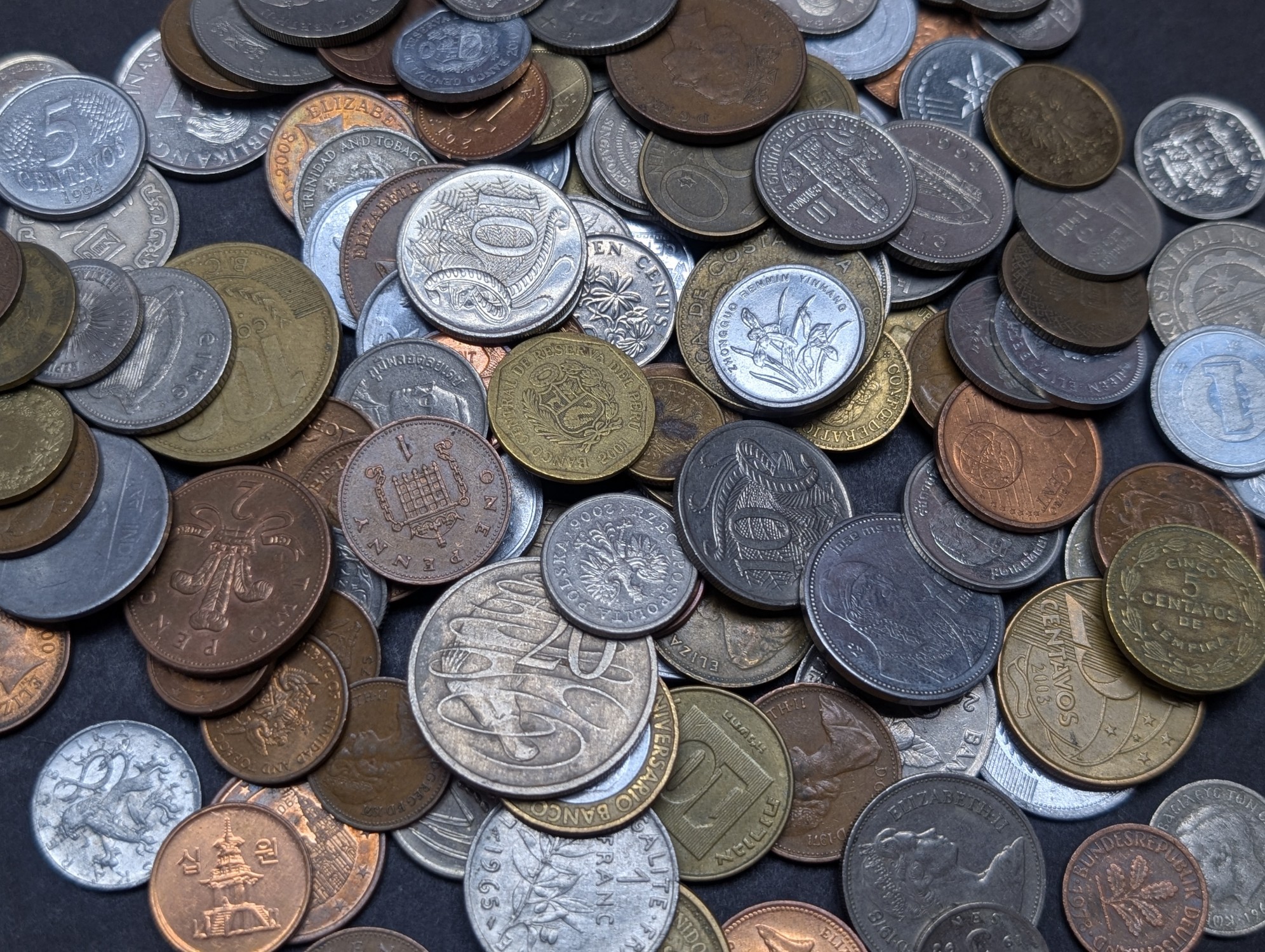 1.0 Lbs. of Various Vintage & Modern World Coins