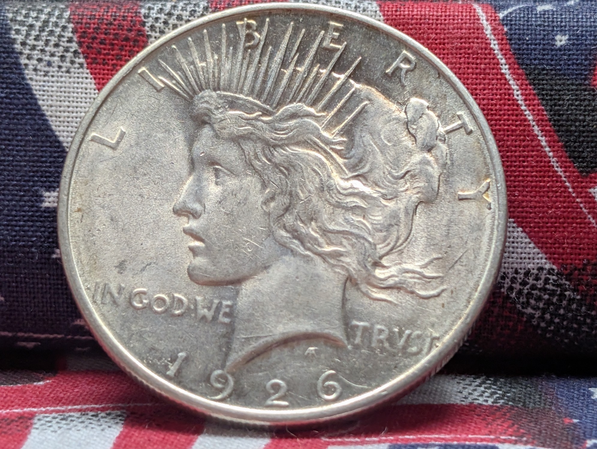 1926-D Peace 90% Silver Dollar - CHOICE UNC - RARE THIS NICE!!