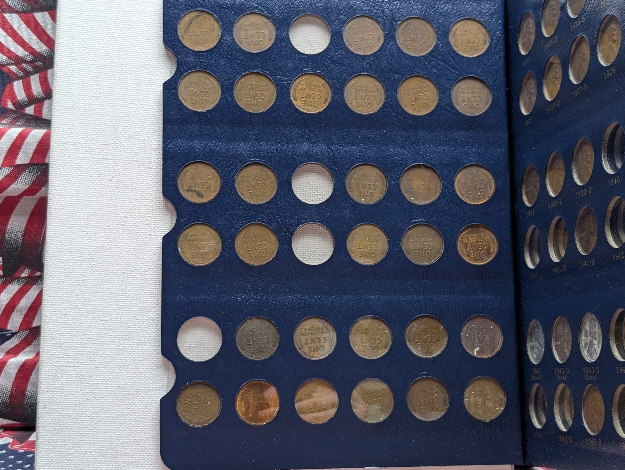 Partial 1909-1974 Lincoln Cent Collection in Whitman Album - Includes BETTER DATES! (106 Coins)