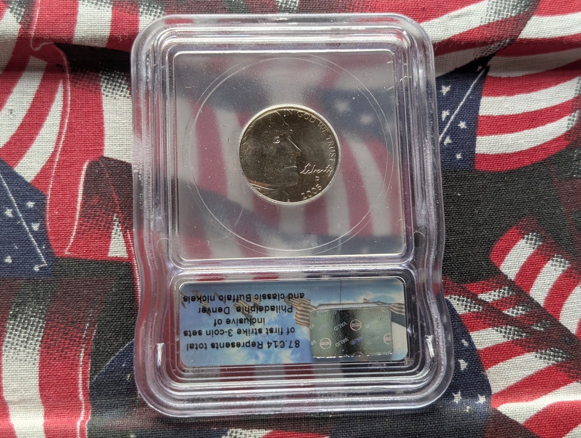 2005-P&D Jefferson Bison Nickels - Both ICG Cert. MS67 First Strike & 1935 Indian Head Buffalo Nickel - ICG Cert. Authentic in Display Box (