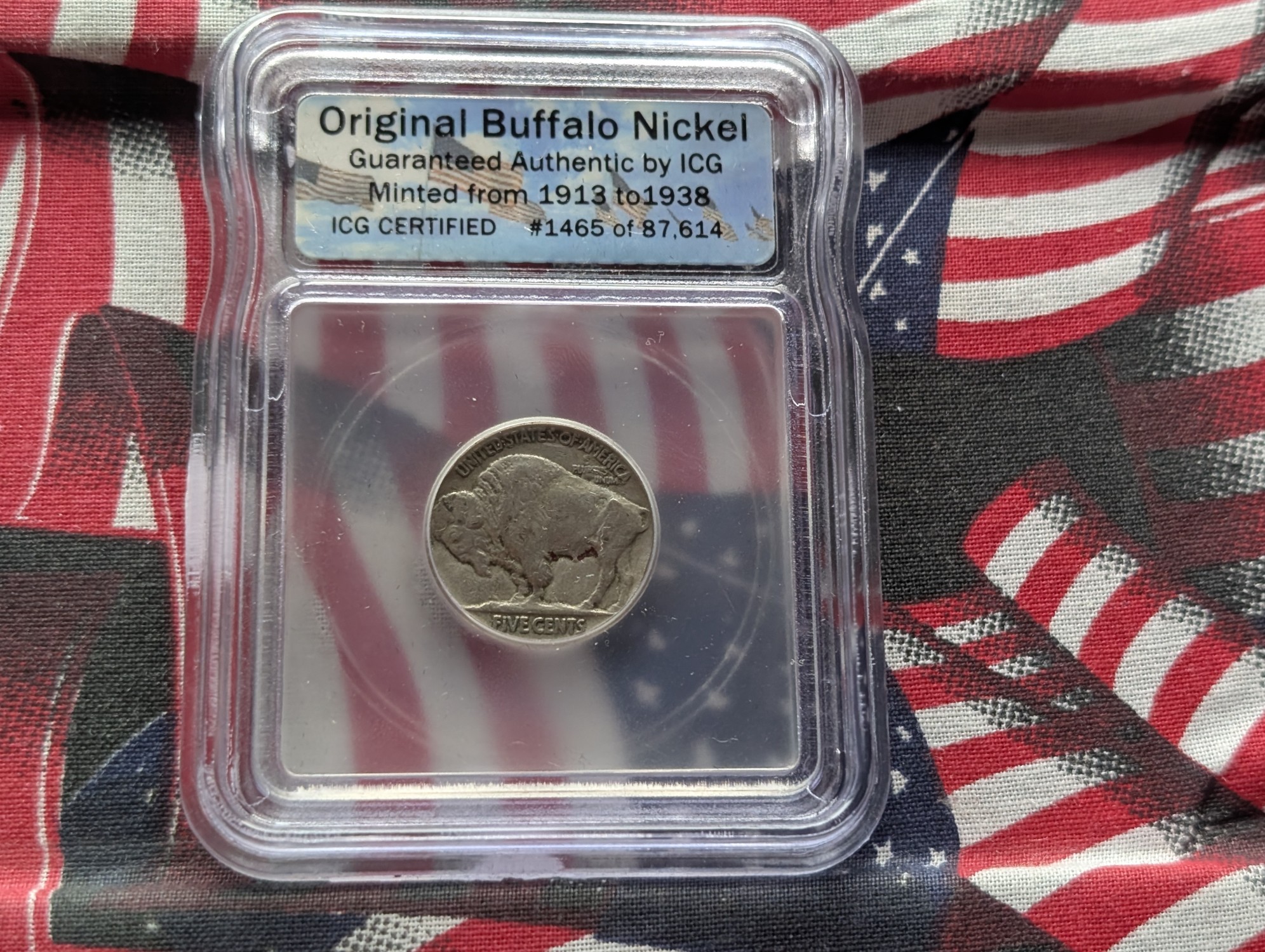 2005-P&D Jefferson Bison Nickels - Both ICG Cert. MS67 First Strike & 1935 Indian Head Buffalo Nickel - ICG Cert. Authentic in Display Box (