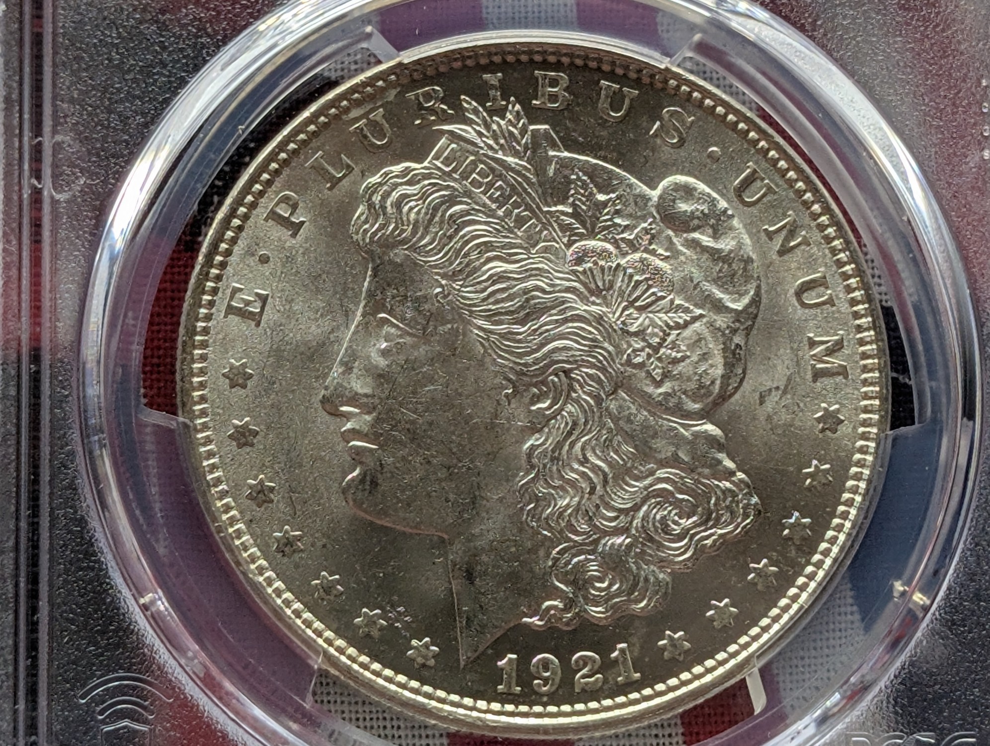 1921 Morgan 90% Silver Dollar - PCGS MS62