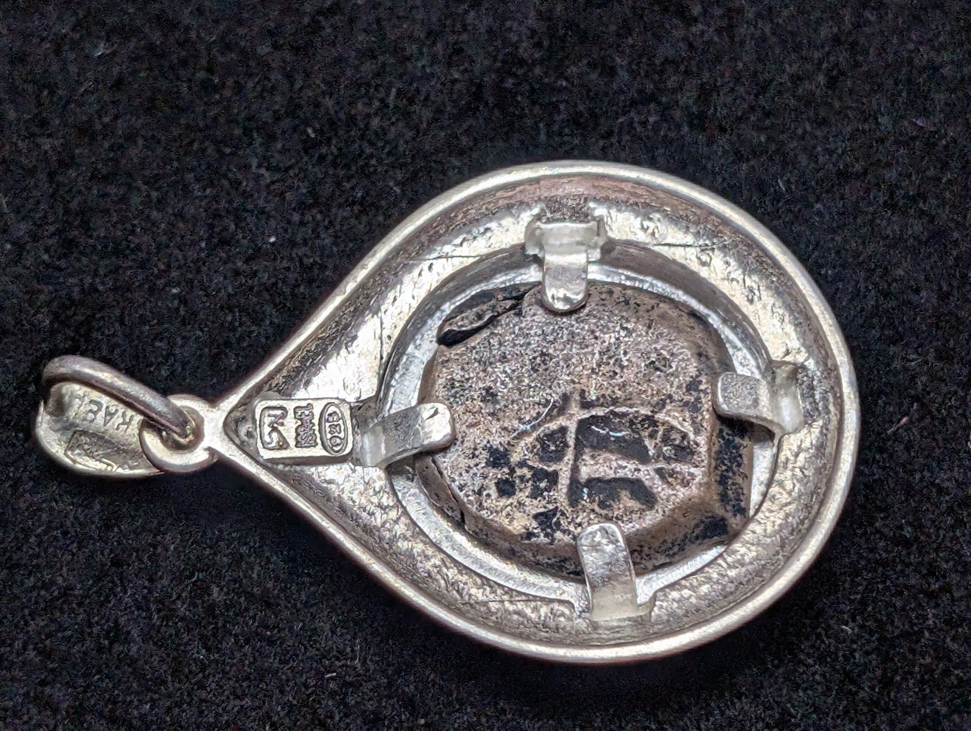 Judea Jannaeus c.104-76 Prutah - Widow's Mite w/ Double Cornucopia *RARE TYPE* Set in a SOLID SILVER Necklace Pendant
