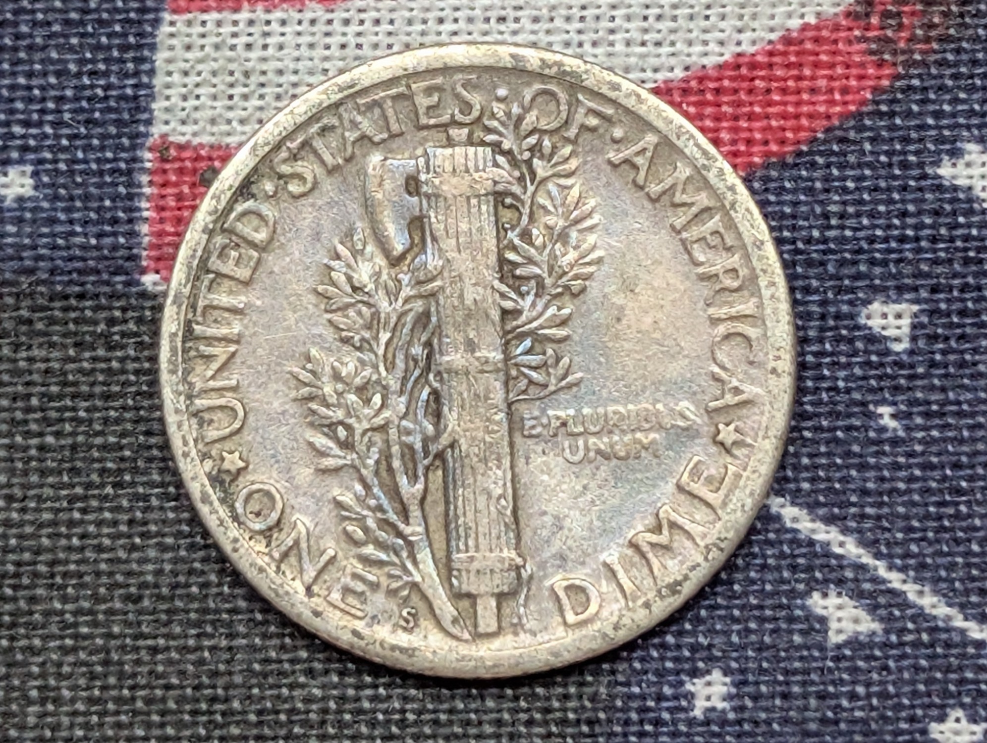 VF - 1924-S Mercury 90% Silver Dime