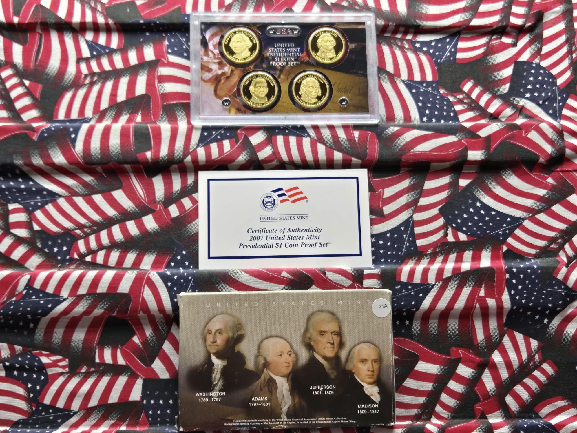 2007-S U.S. Mint Presidential Dollars Proof Set in OGP w/ COA
