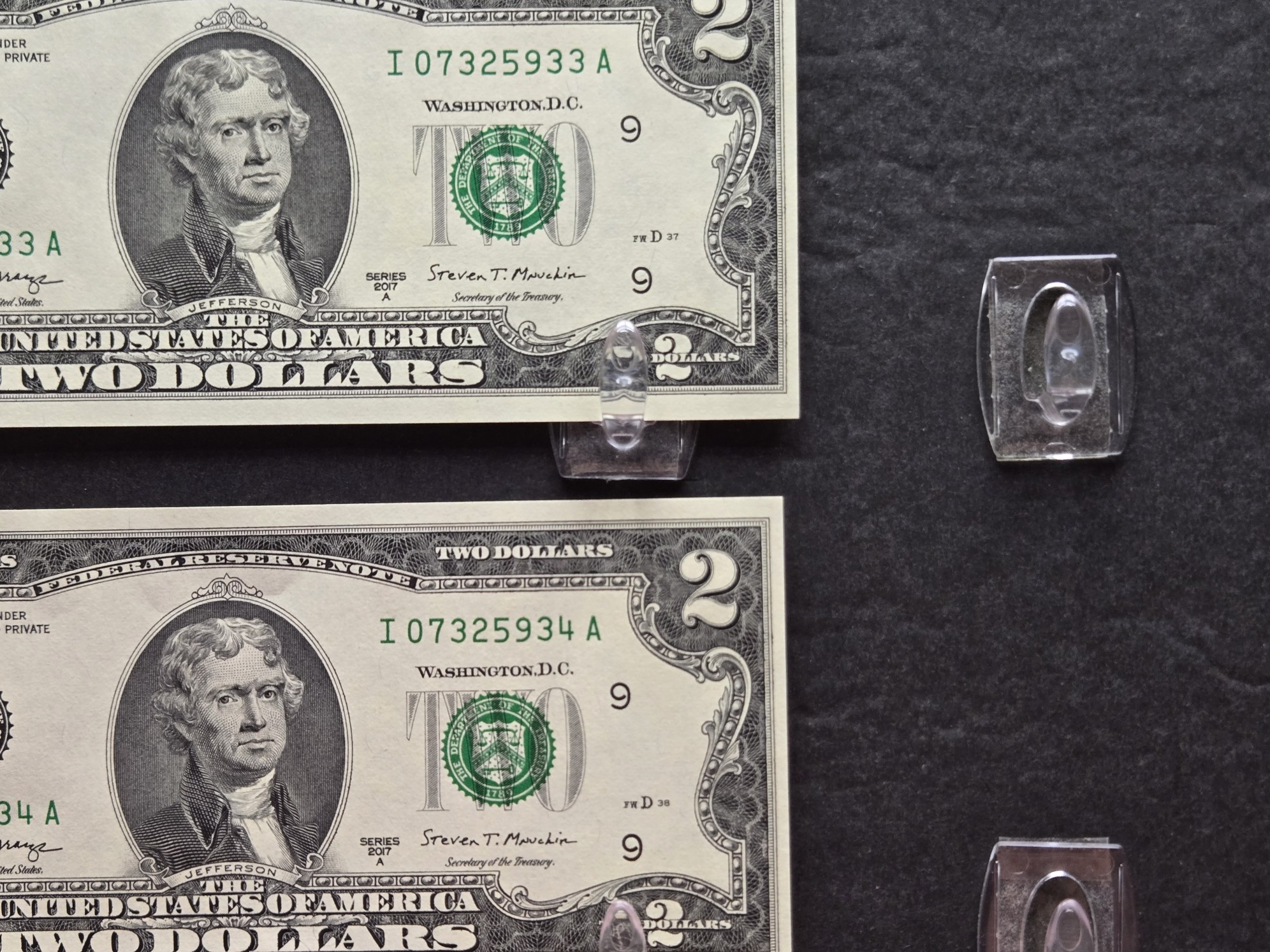 (10) 2017-A $2 Notes in Sequential Order, Crisp and Uncirculated