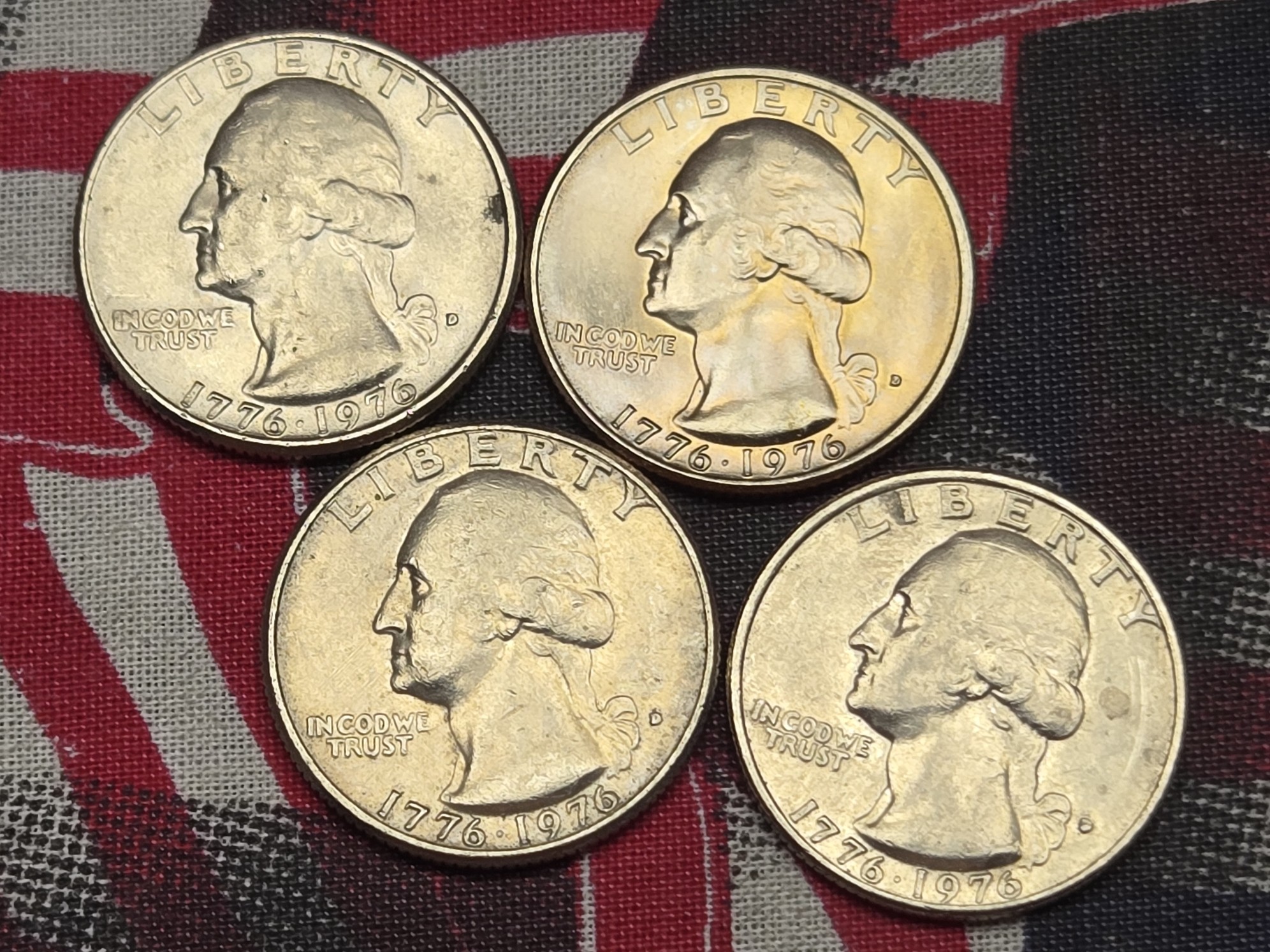 (6) 1976-D & (3) 1976-P Bicentennial Washington Quarters