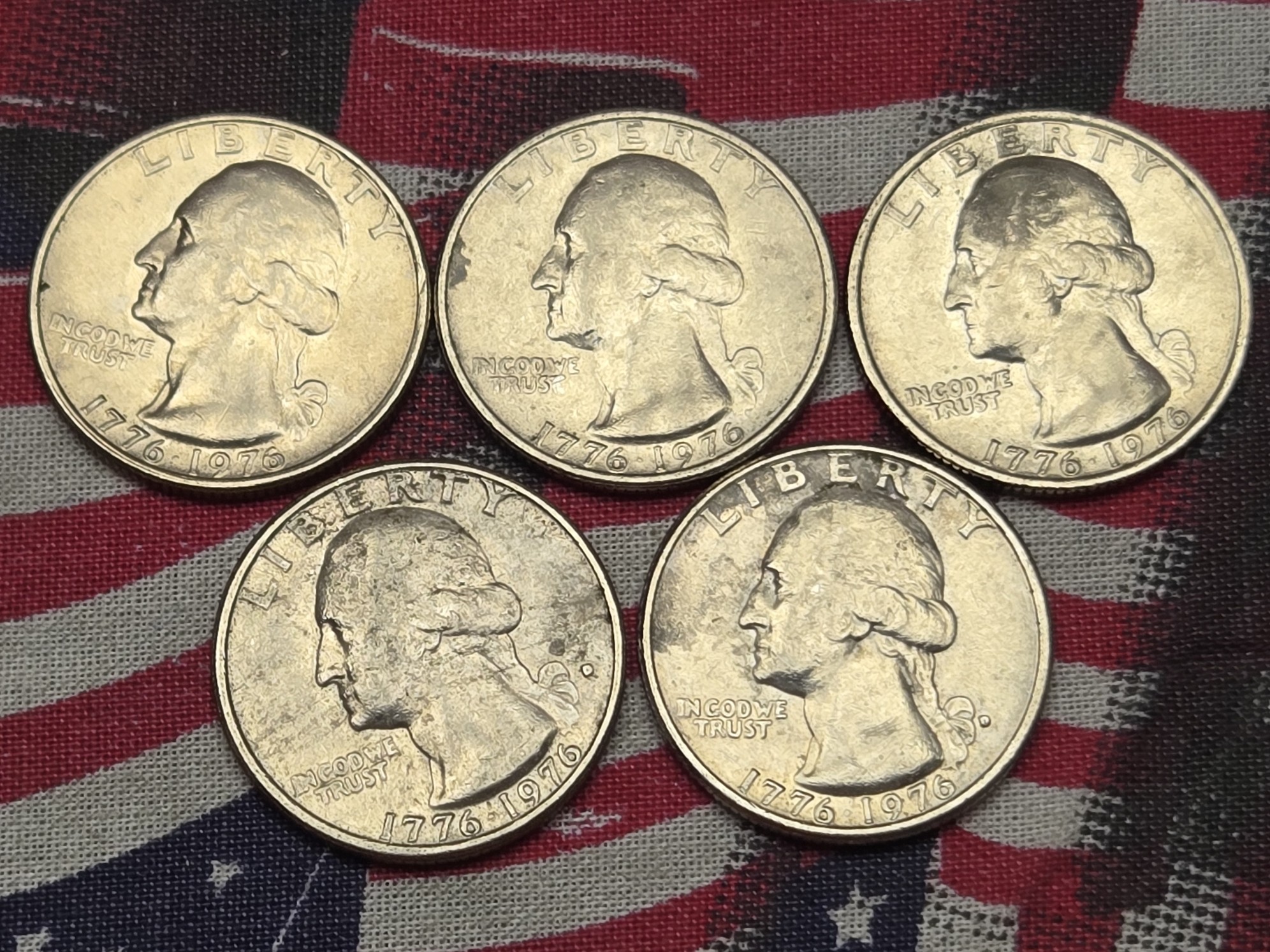 (6) 1976-D & (3) 1976-P Bicentennial Washington Quarters