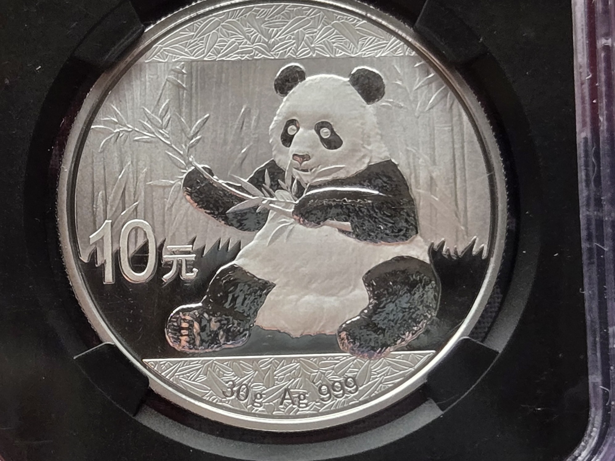 2017 China S10Y Panda .999 Silver - One of First 30,000 Struck, First Day of Issue, NGC MS 70