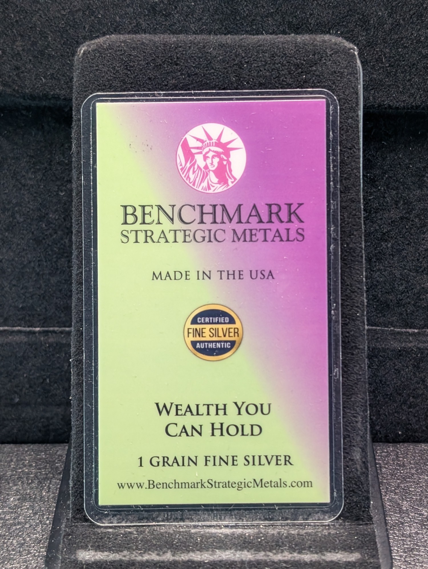 .999 Silver, 1 Grain, Benchmark Strategic Metals Wealth You Can Hold, Sealed!