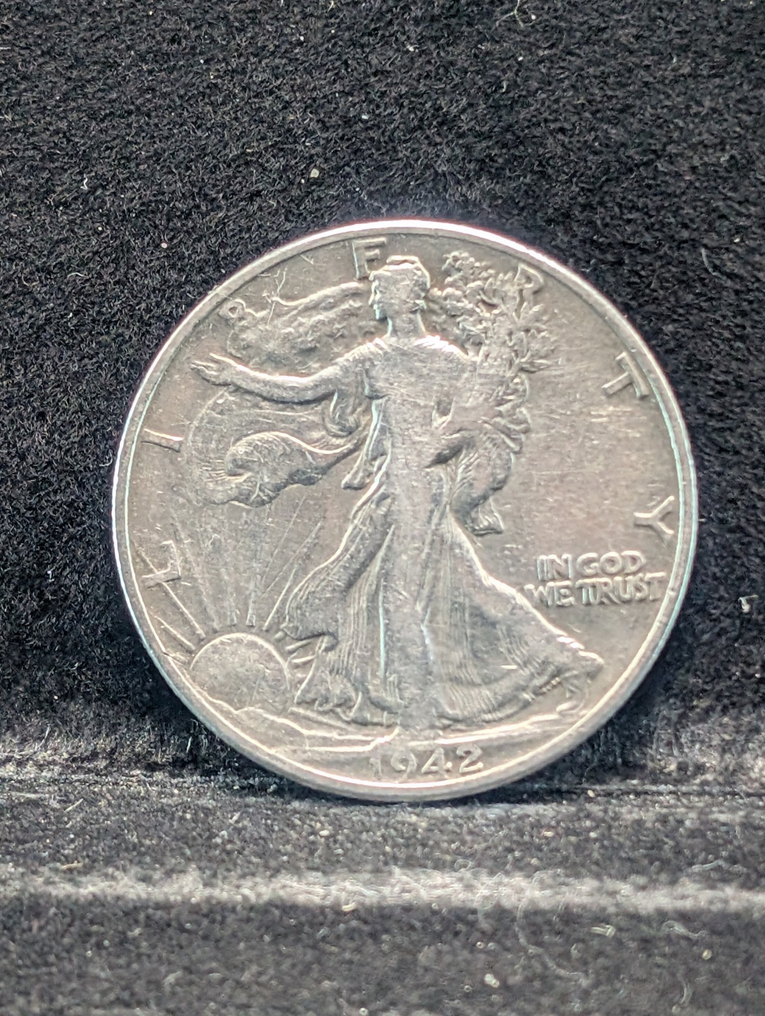 1942 (WWII ERA) Walking Liberty Half Dollar, 84 Years old, 90% Silver