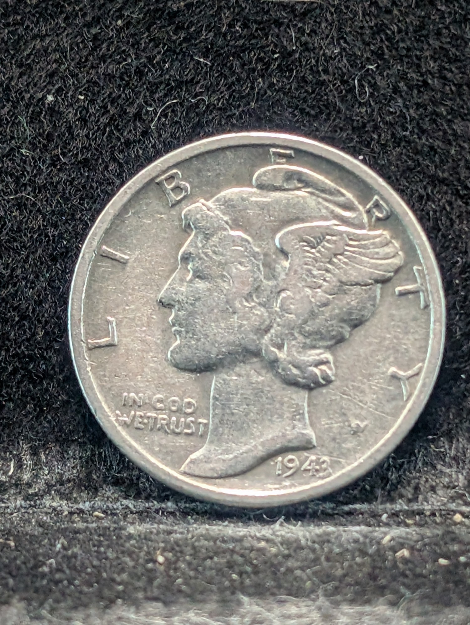 1943 (WWII ERA), Mercury Dime, 83 Years old, 90% Silver