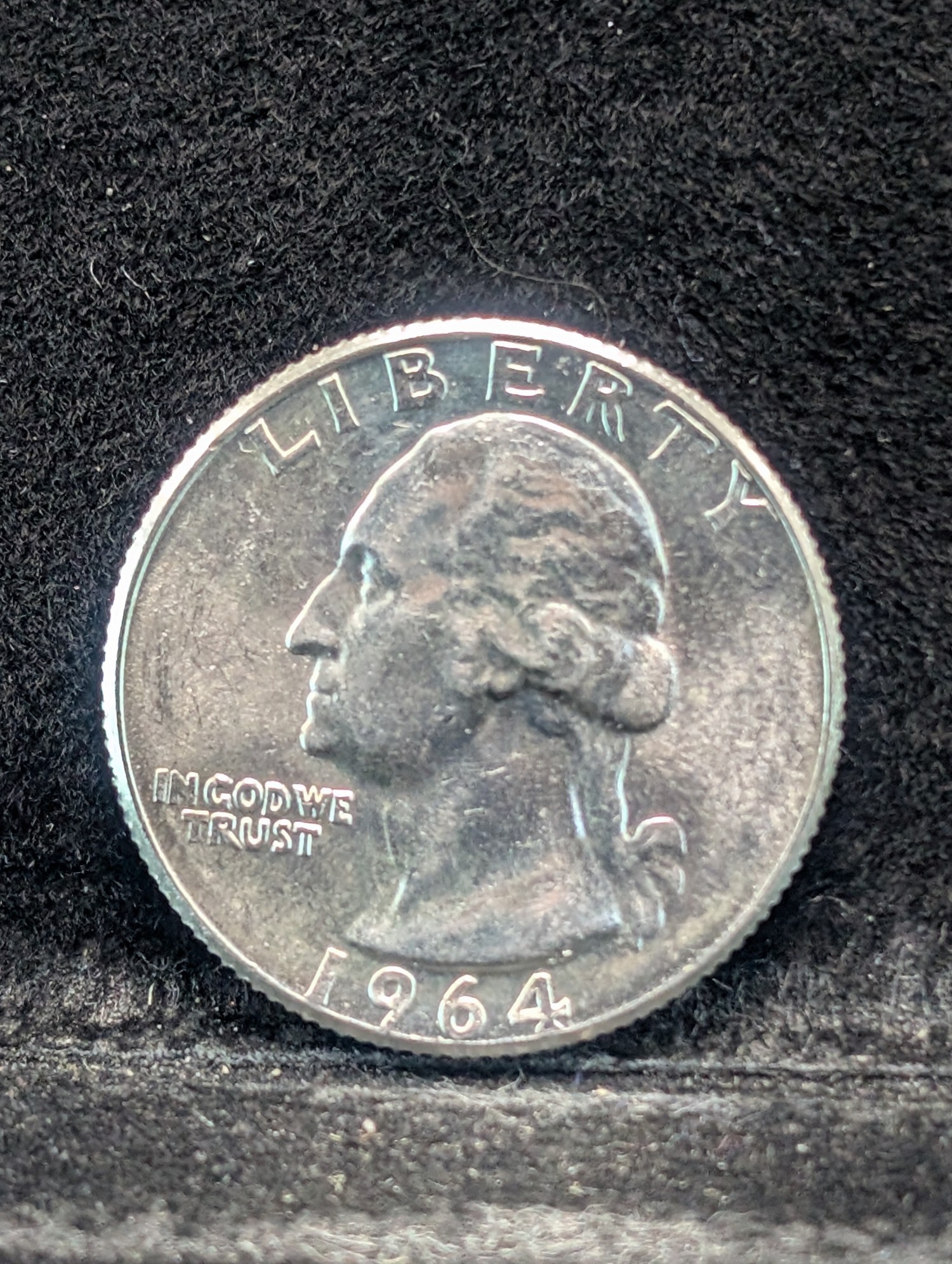 1964-D Washington Quarter, 62 Years old, (BU) 90% Silver