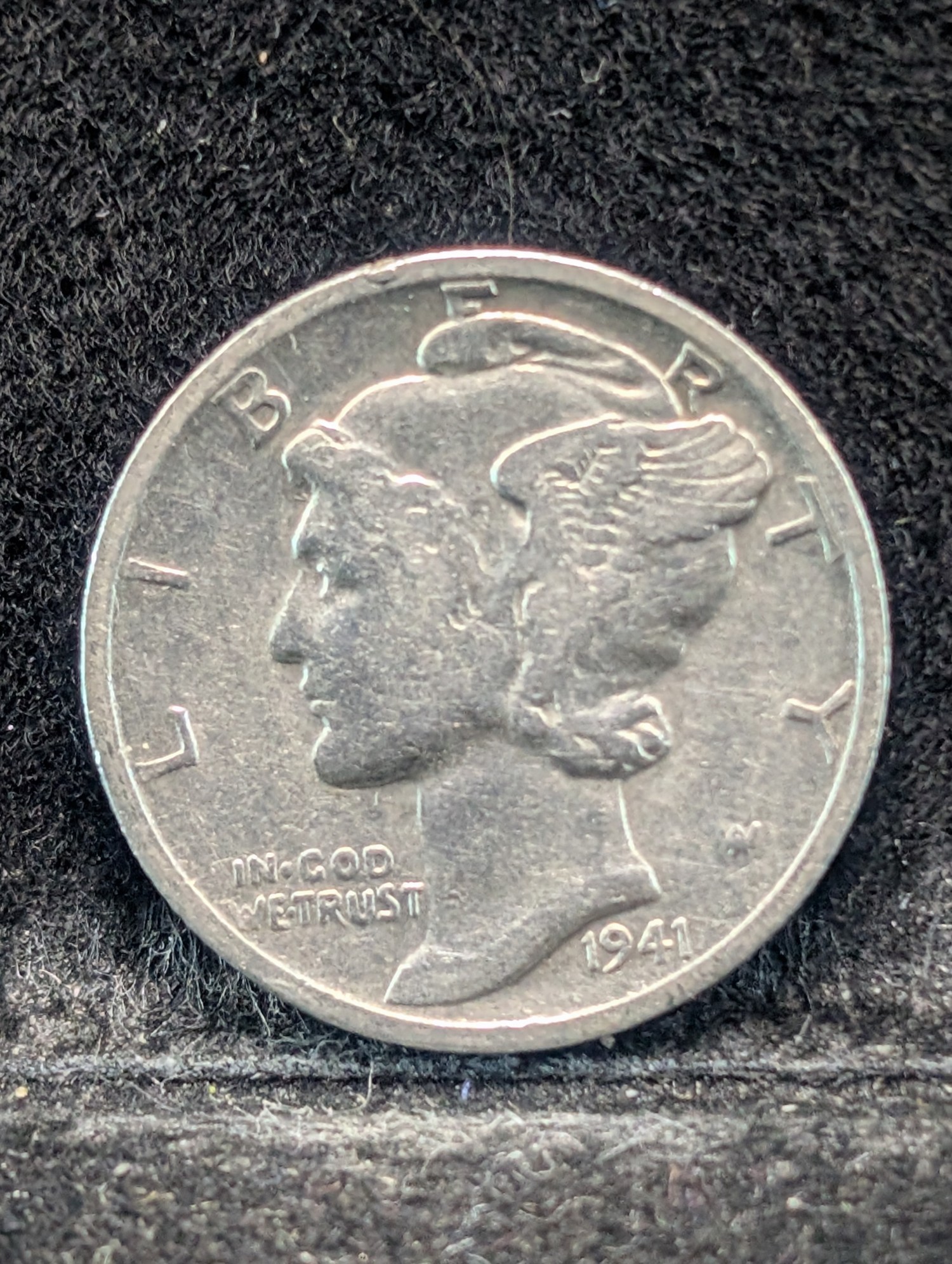 1941-S (WWII ERA) Mercury Dime, 85 Years old, 90% Silver
