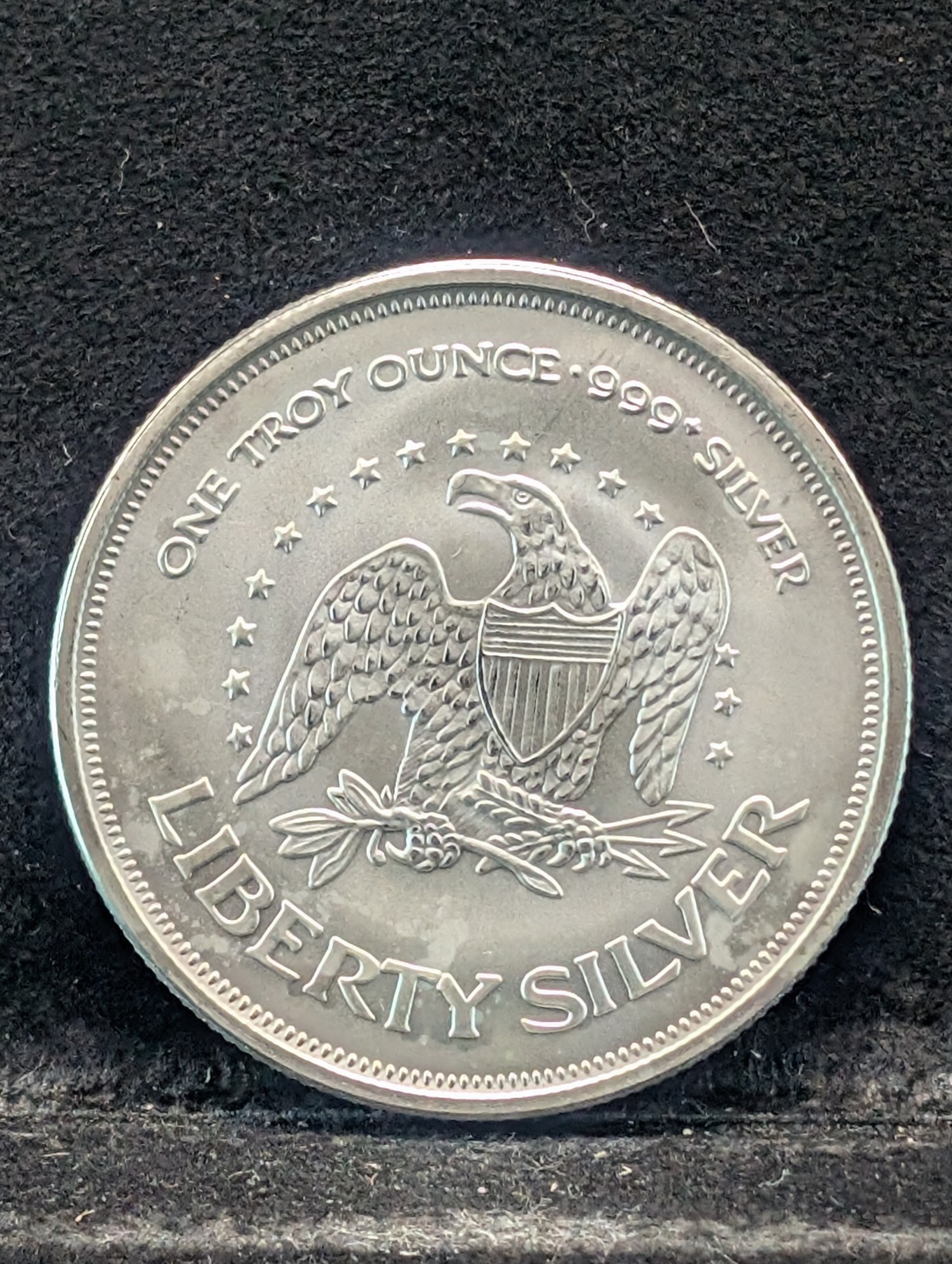 1 Troy Ounce .999 Silver, A-Mark/Liberty Bell Round, BU
