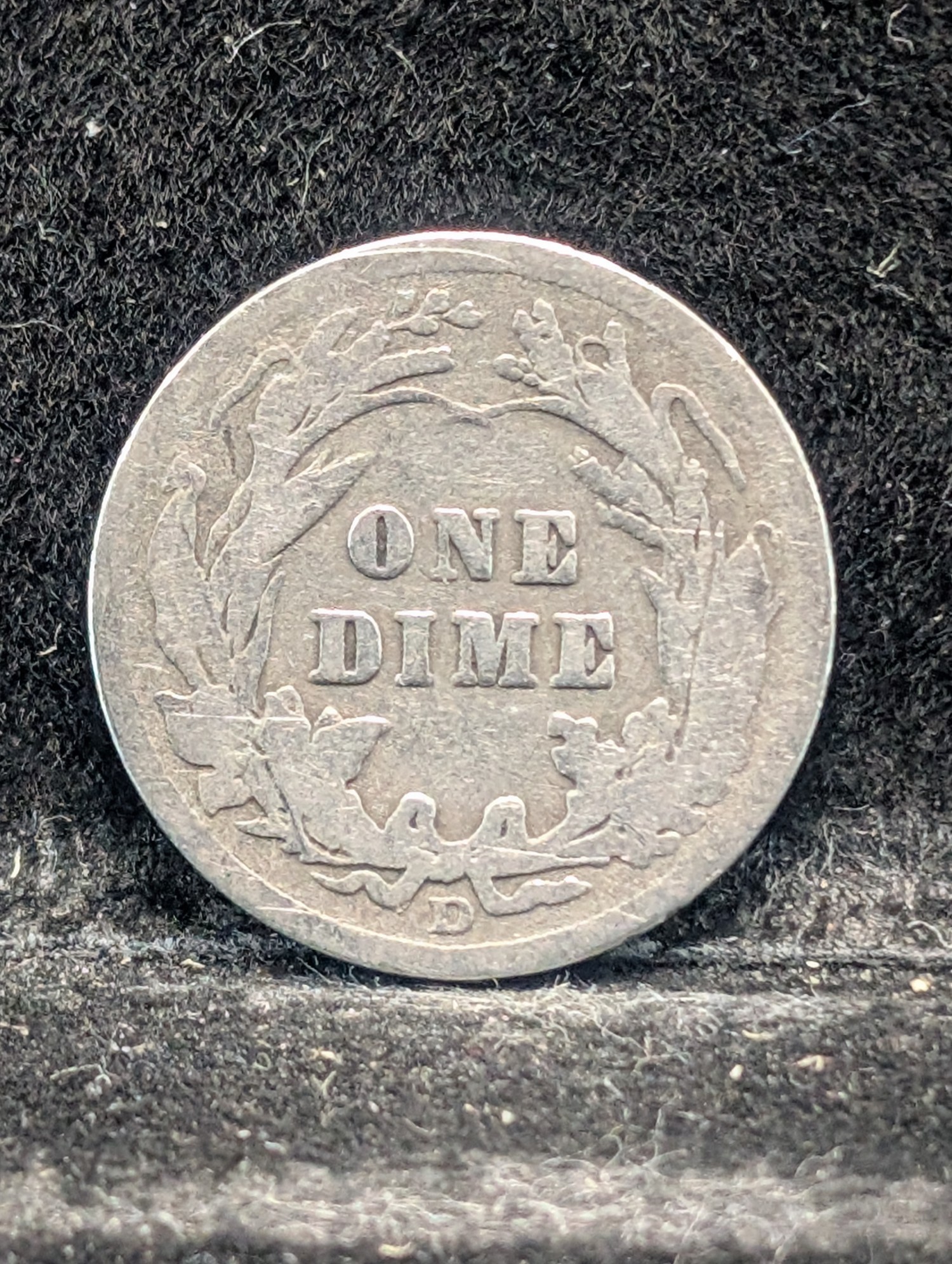 1914-D Barber Dime, 112 Years old, 90% Silver