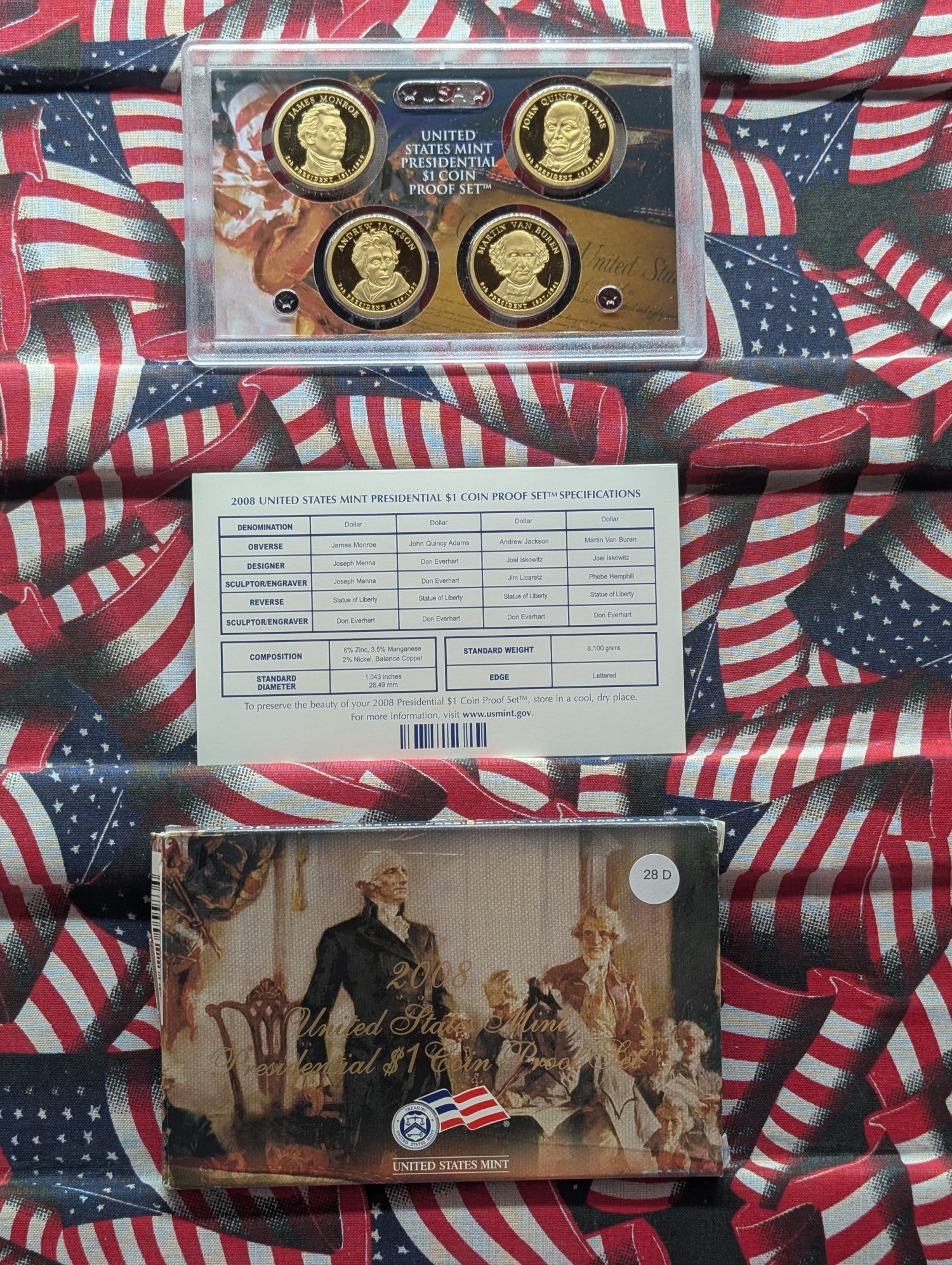 2008-S U.S. Mint Presidential $1 Coin Proof Set in OGP w/ COA - Low Mintage!