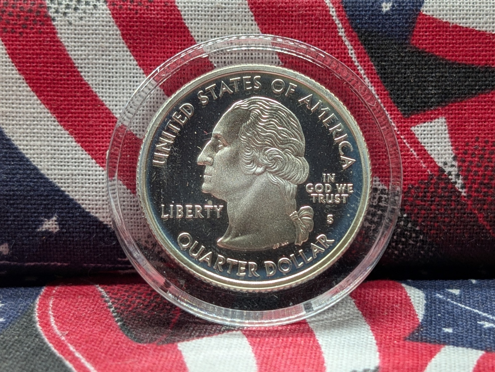 2002-S Proof Washington 90% Silver Quarter - Louisiana
