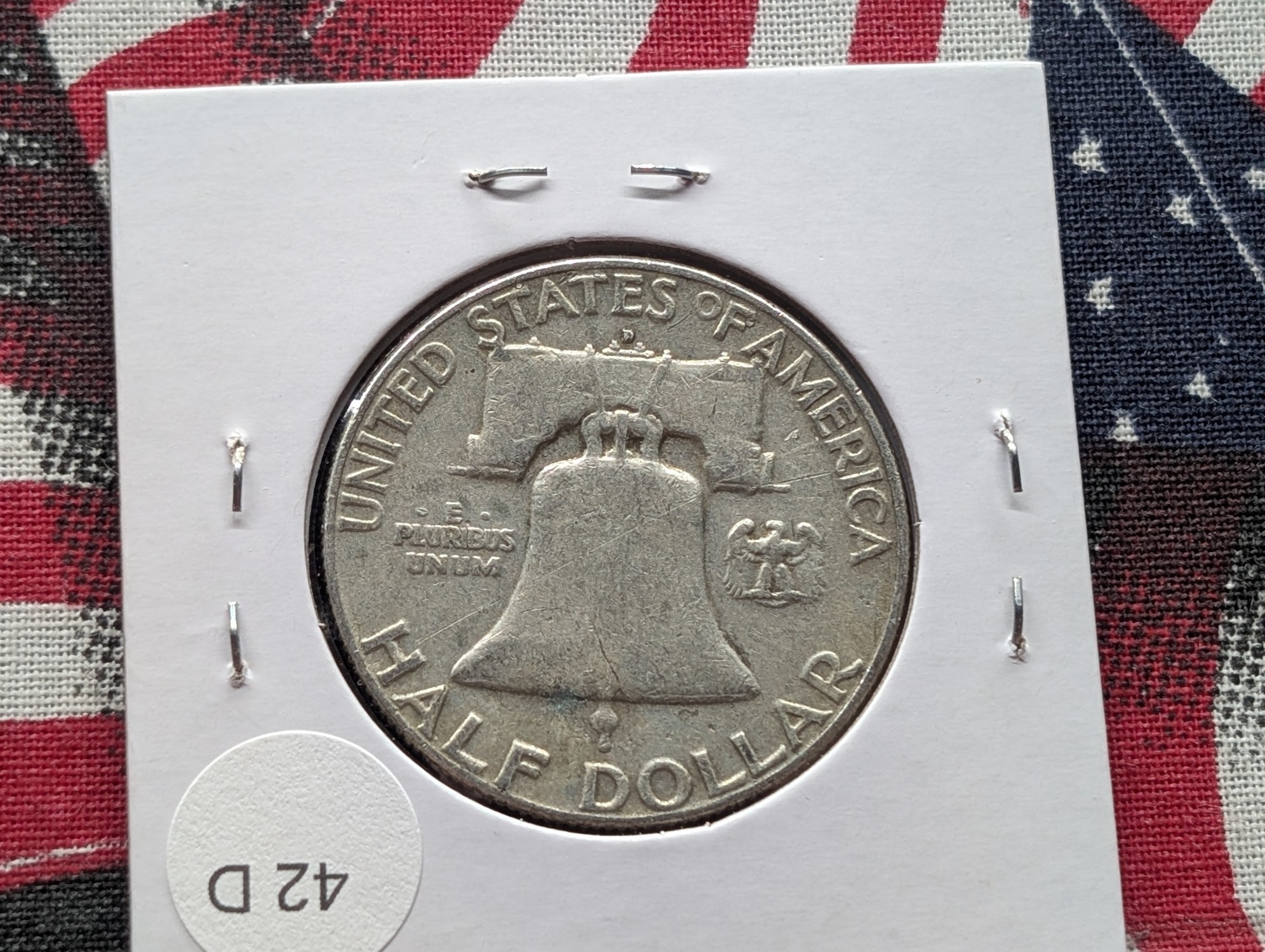 1963-D Franklin Half Dollar, 90% Silver - Vietnam War Era!
