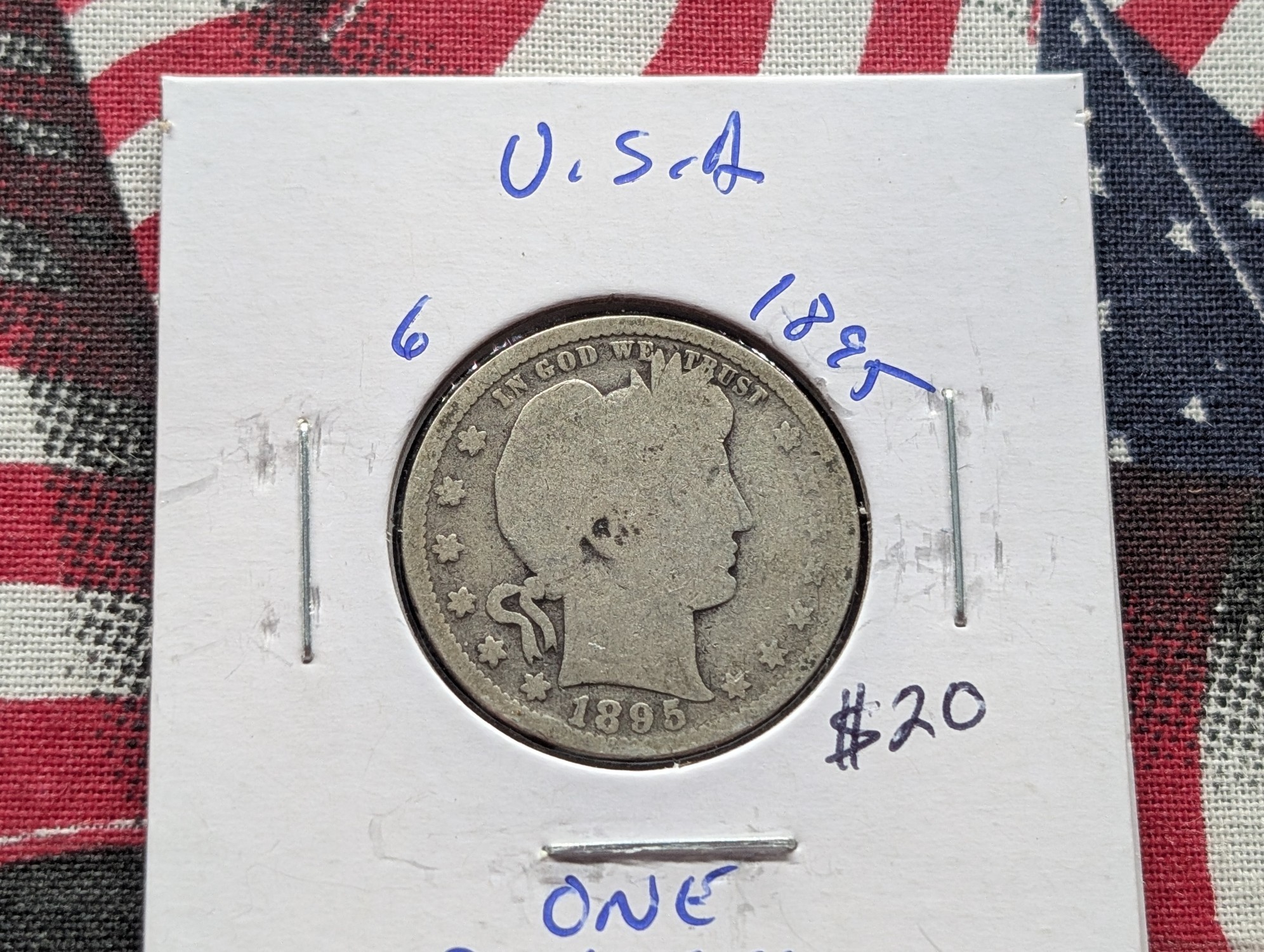 1895 Barber Quarter, 90% Silver