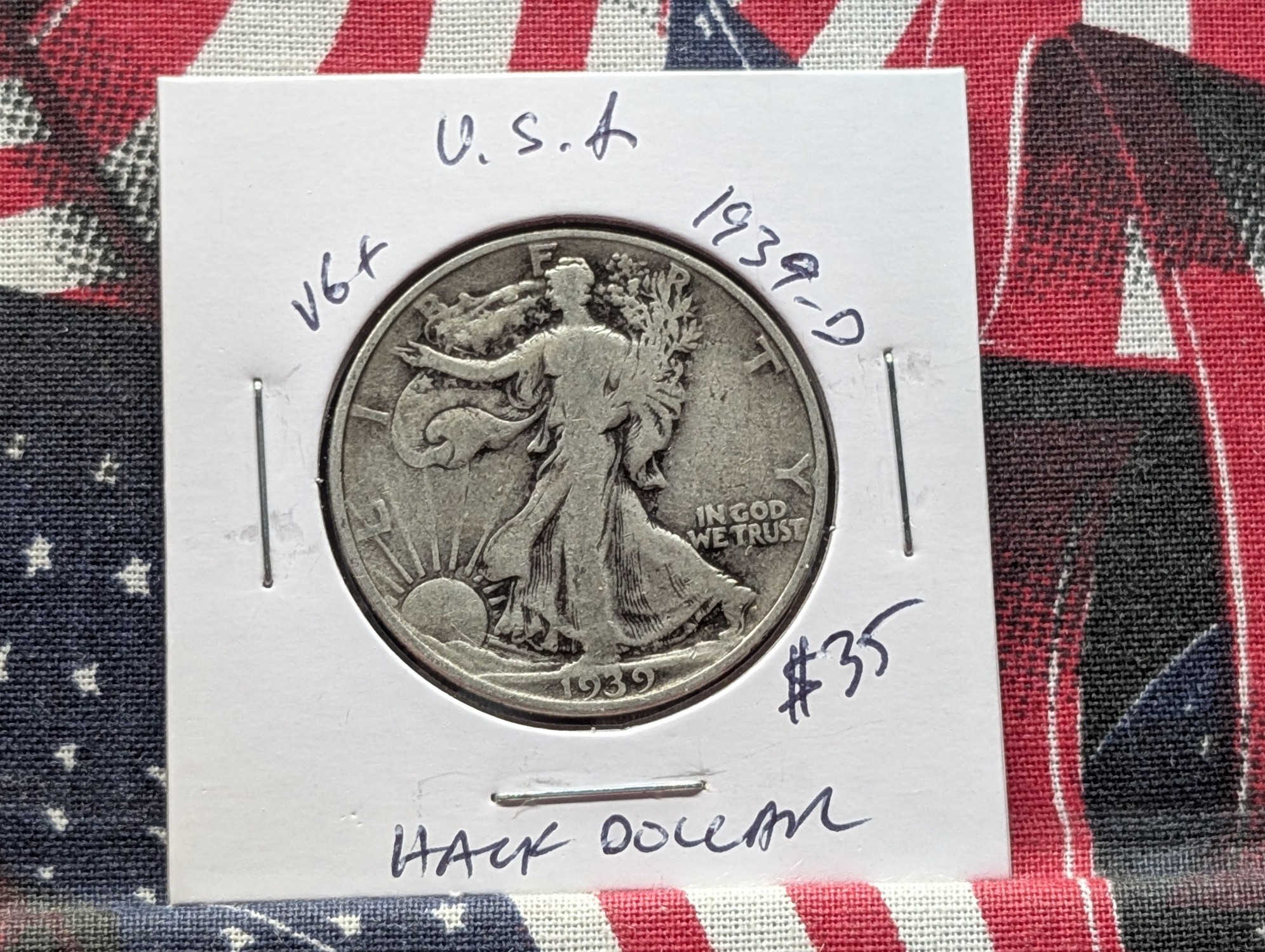 1939-D Walking Liberty Half Dollar, 90% Silver - Pre-WWII Era!