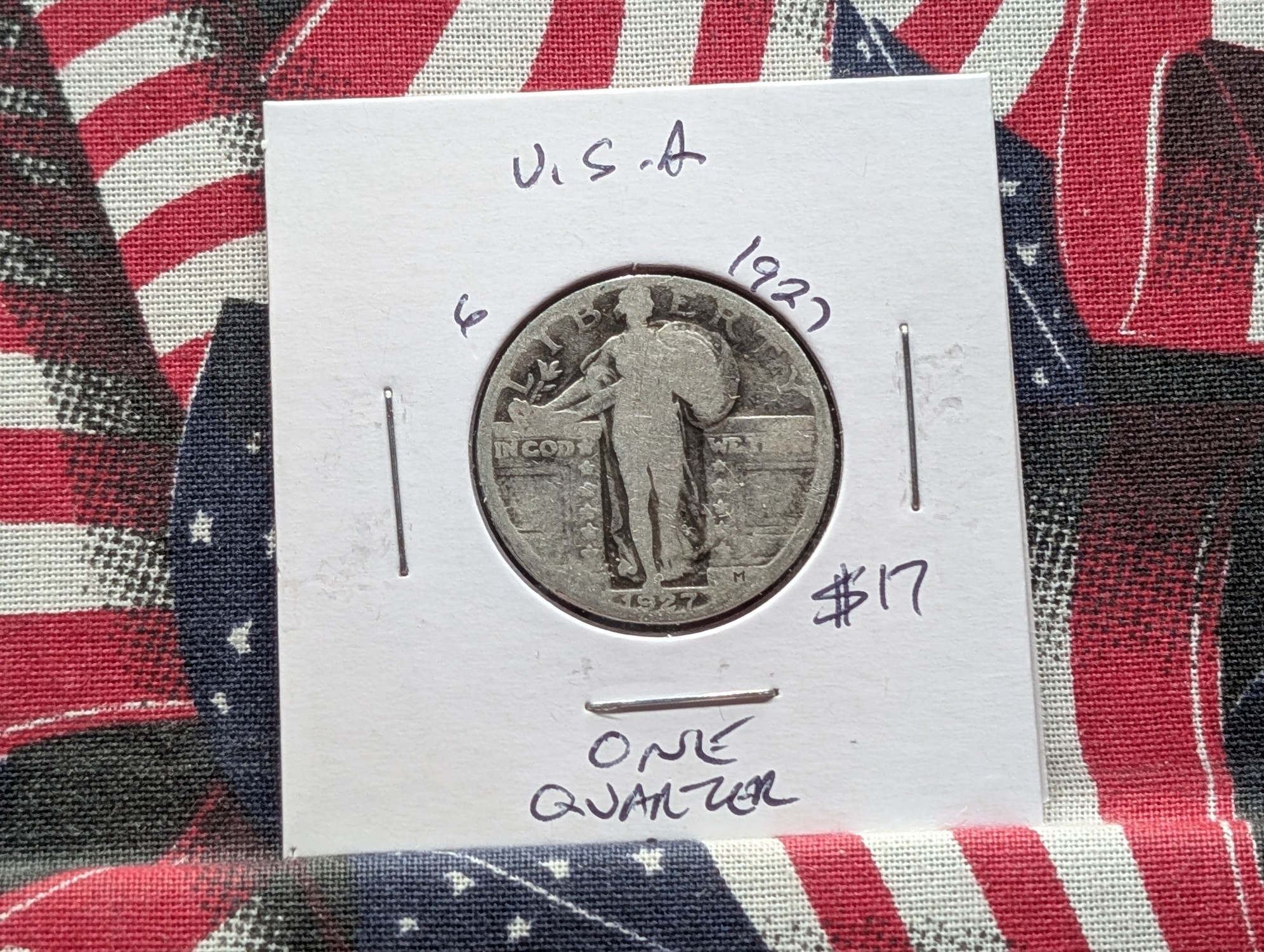 1927 Standing Liberty Quarter, 90% Silver - Almost 100 Years Old!