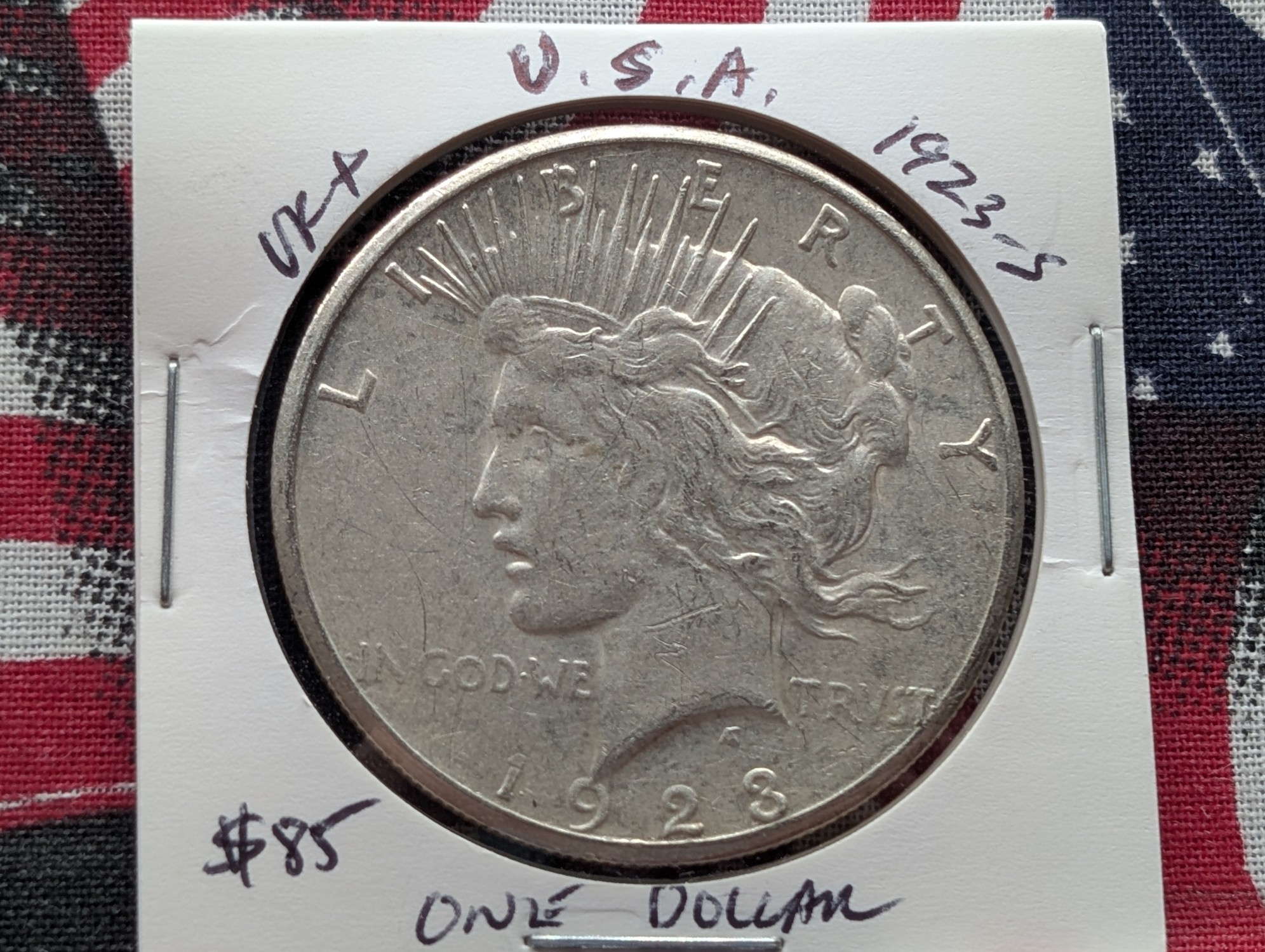1923-S Peace Dollar, 90% Silver - Better Grade!