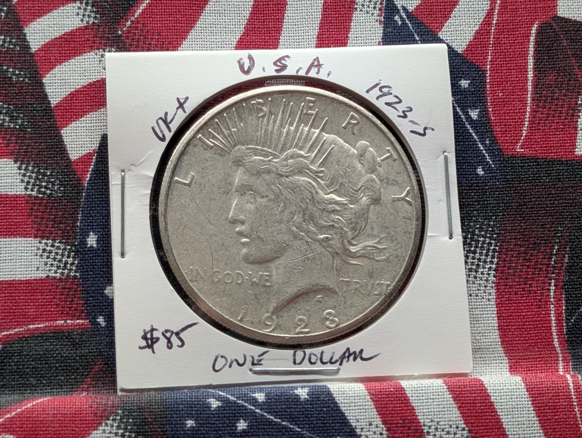 1923-S Peace Dollar, 90% Silver - Better Grade!