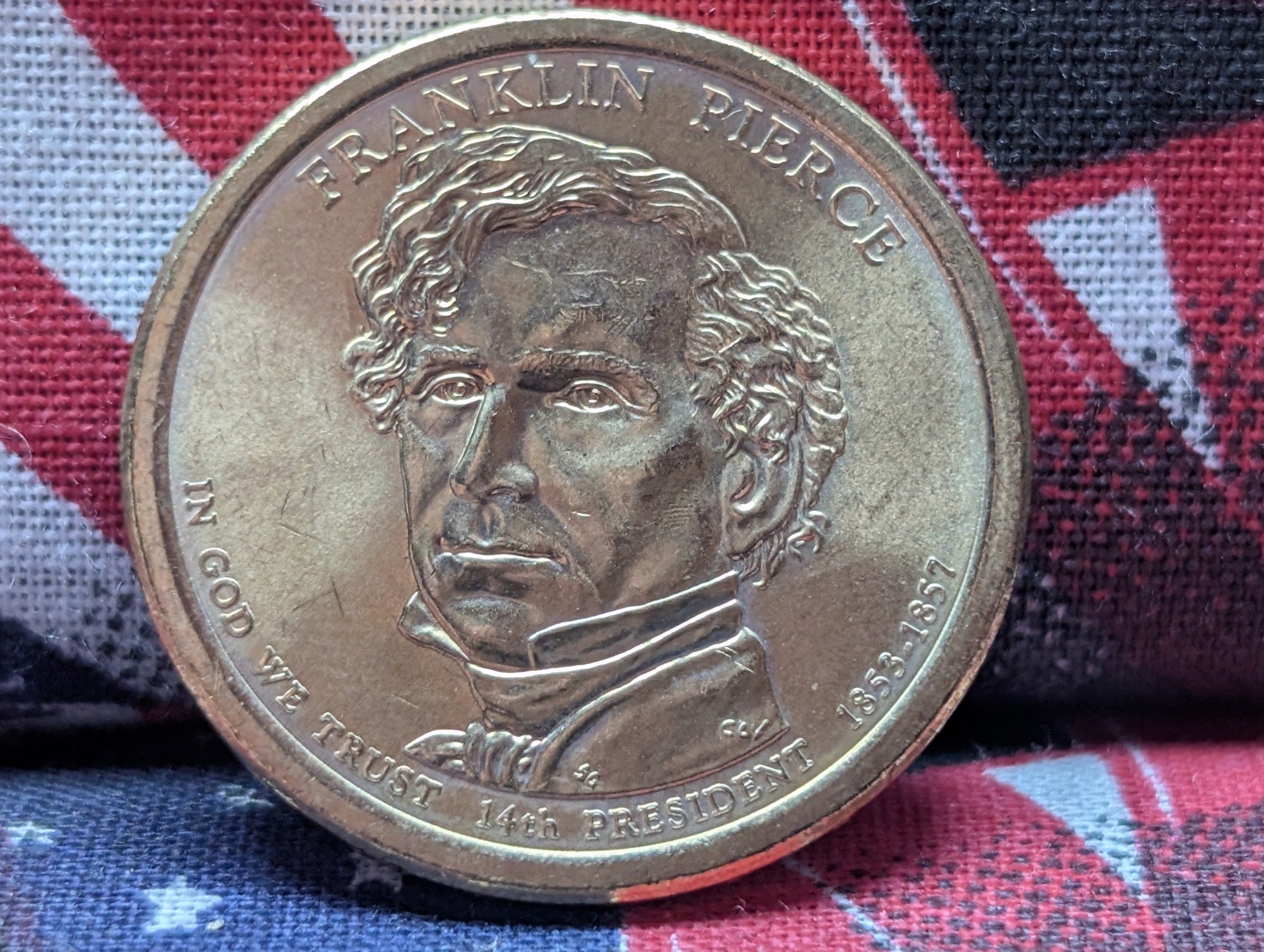 2010-D Franklin Pierce Presidential Dollar - Position B - Uncirculated bought directly from the US mint when release