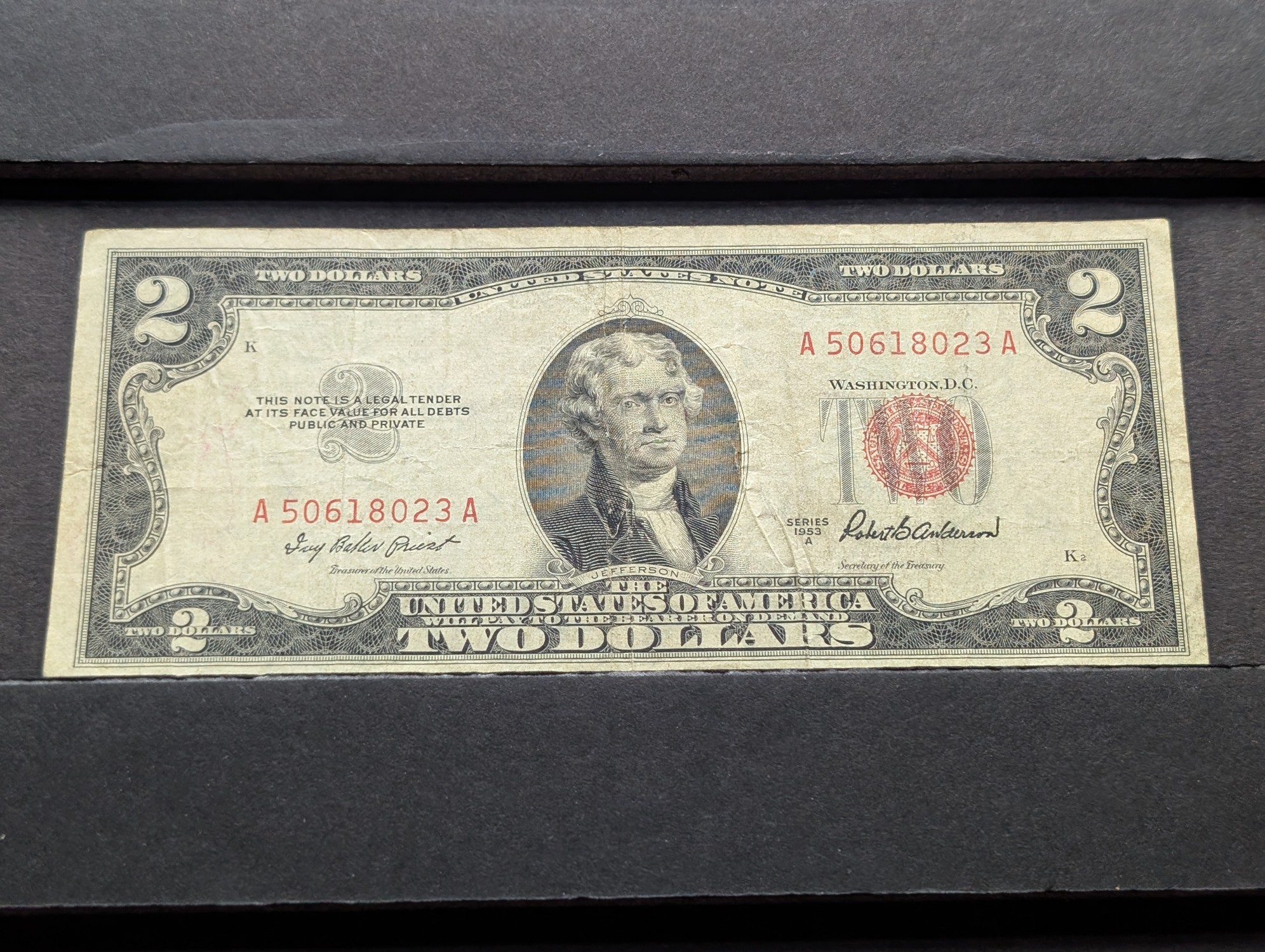 1953 A Series $2 Red Seal United States Note