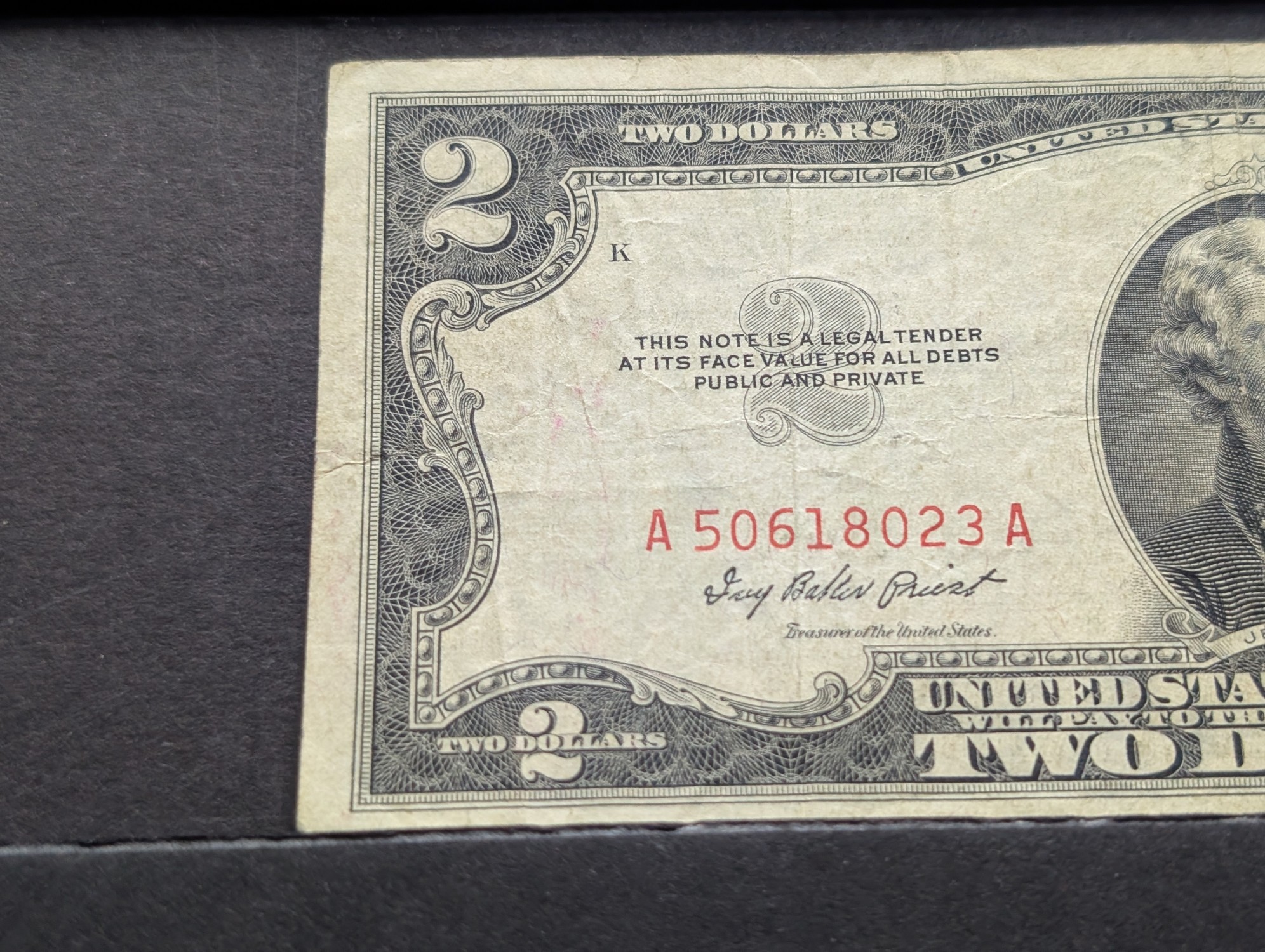1953 A Series $2 Red Seal United States Note
