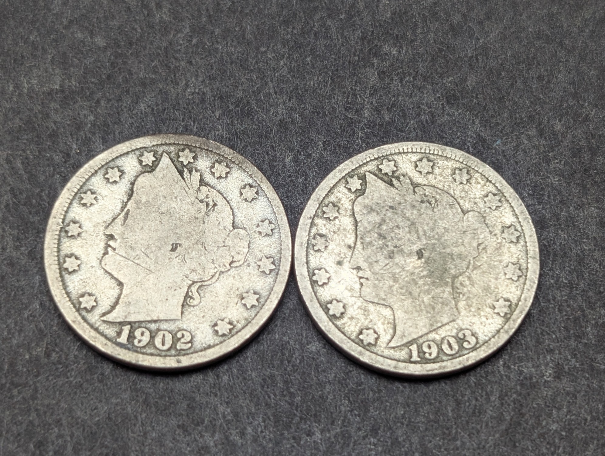 1899-1903 Liberty Head V Nickels - Consecutive Dates