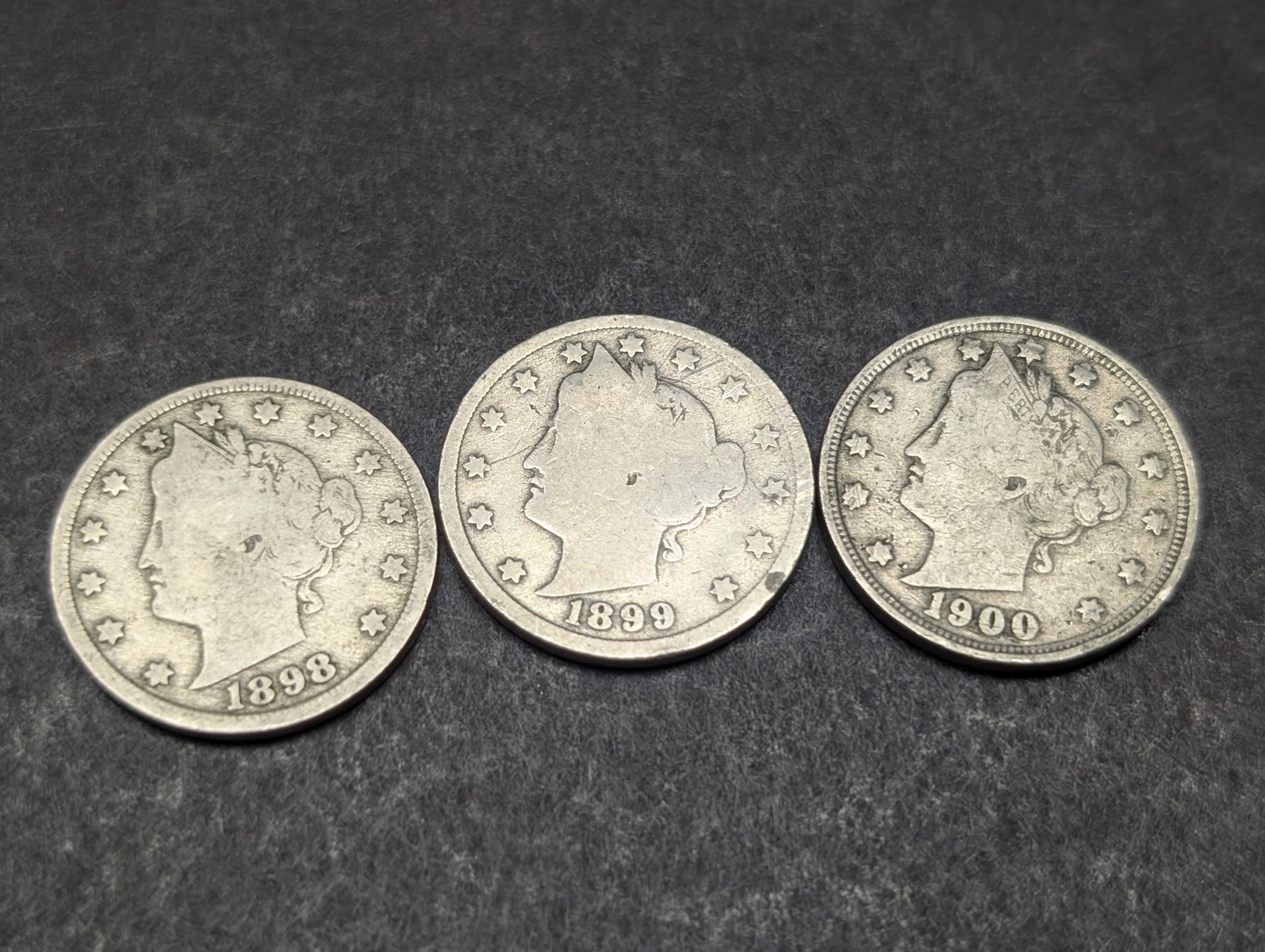 1898-1902 Liberty Head V Nickels - Consecutive Dates
